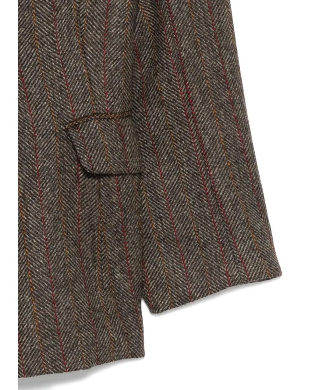 MAISON MARGIELA Коричневый шерстяной жакет/пиджак, фото 3