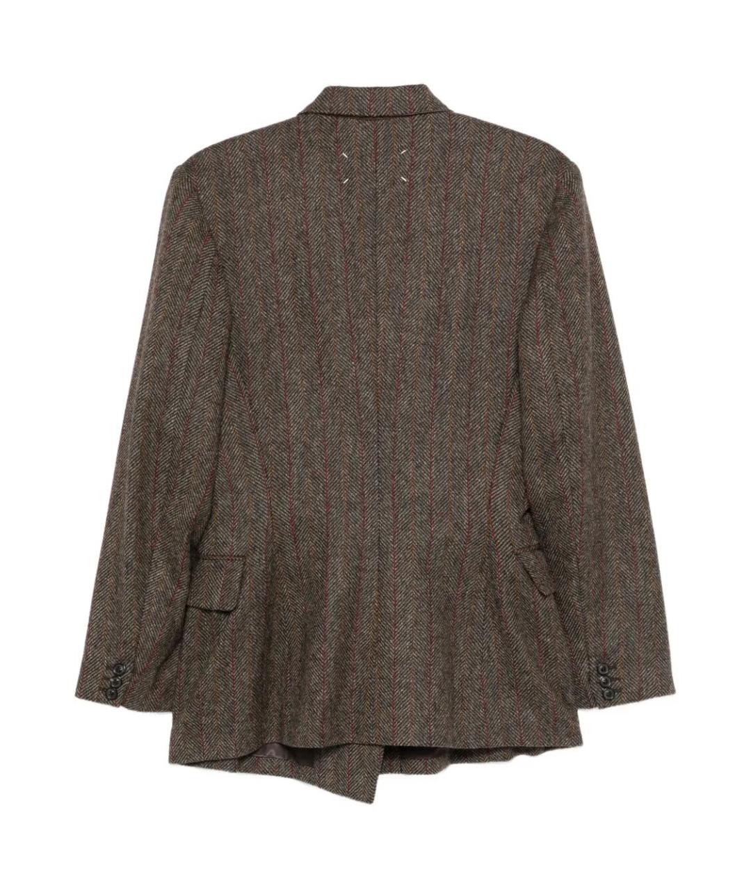 MAISON MARGIELA Коричневый шерстяной жакет/пиджак, фото 2