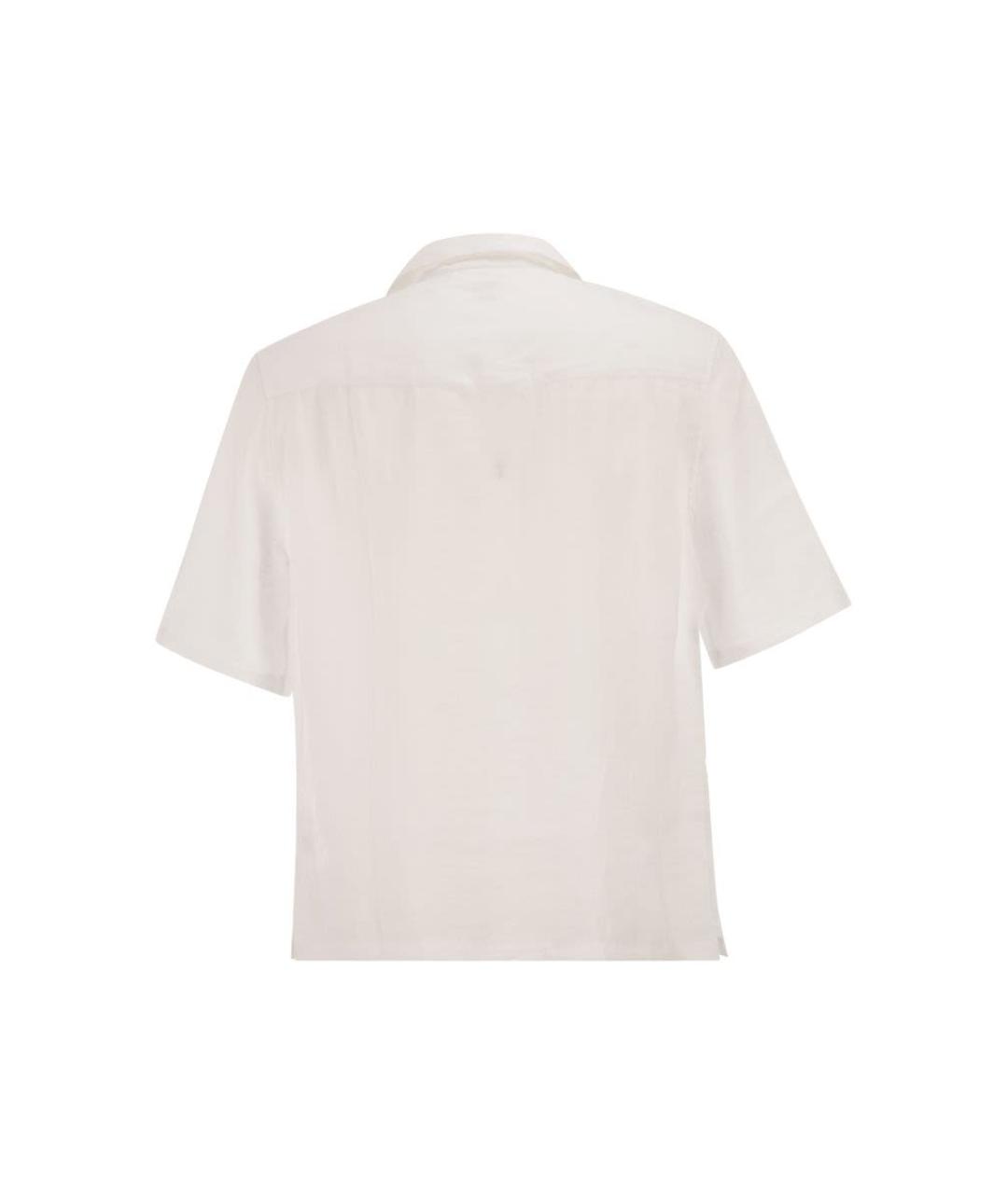 BRUNELLO CUCINELLI Белая льняная кэжуал рубашка, фото 2