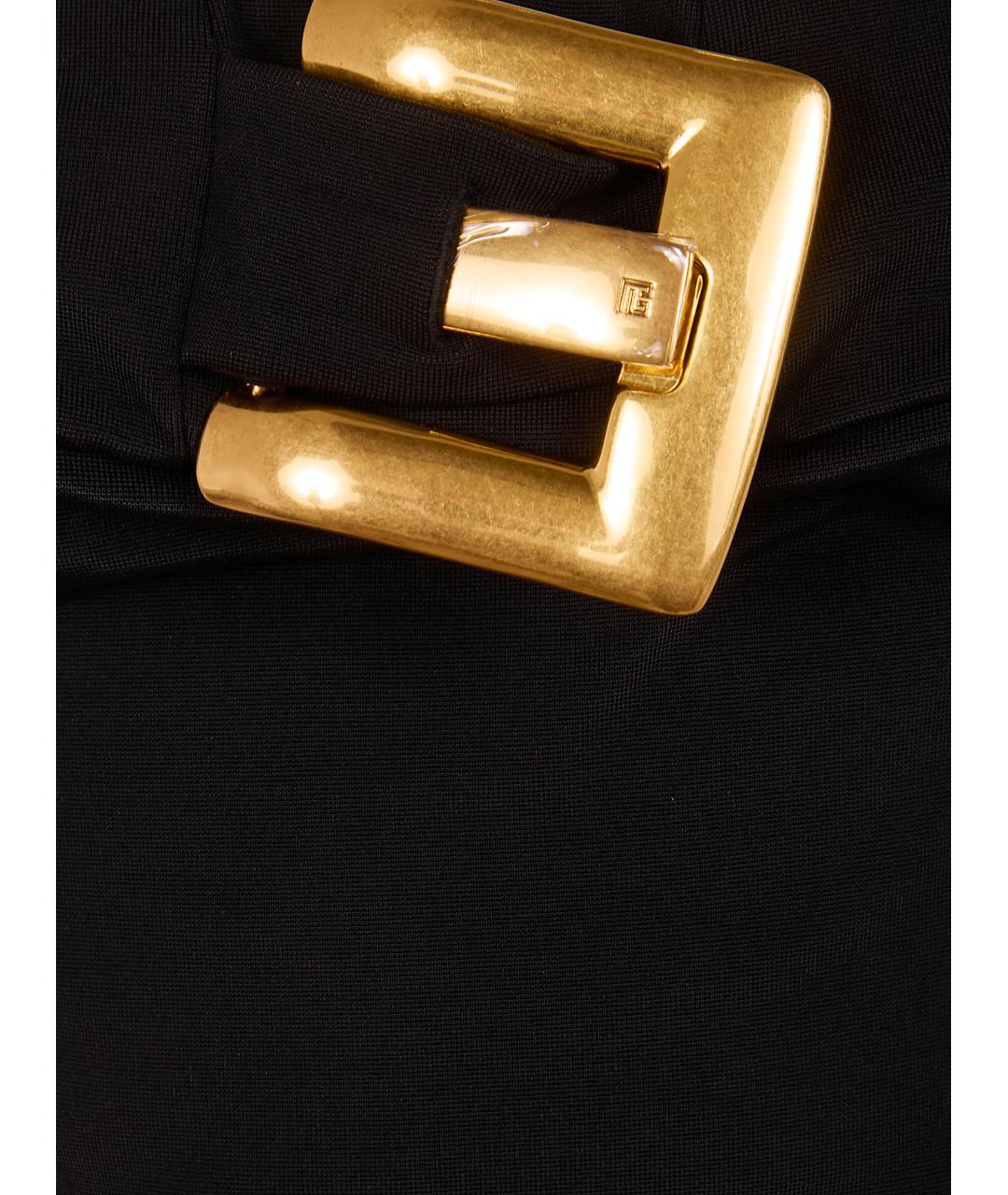 BALMAIN Черное полиамидовое вечернее платье, фото 3