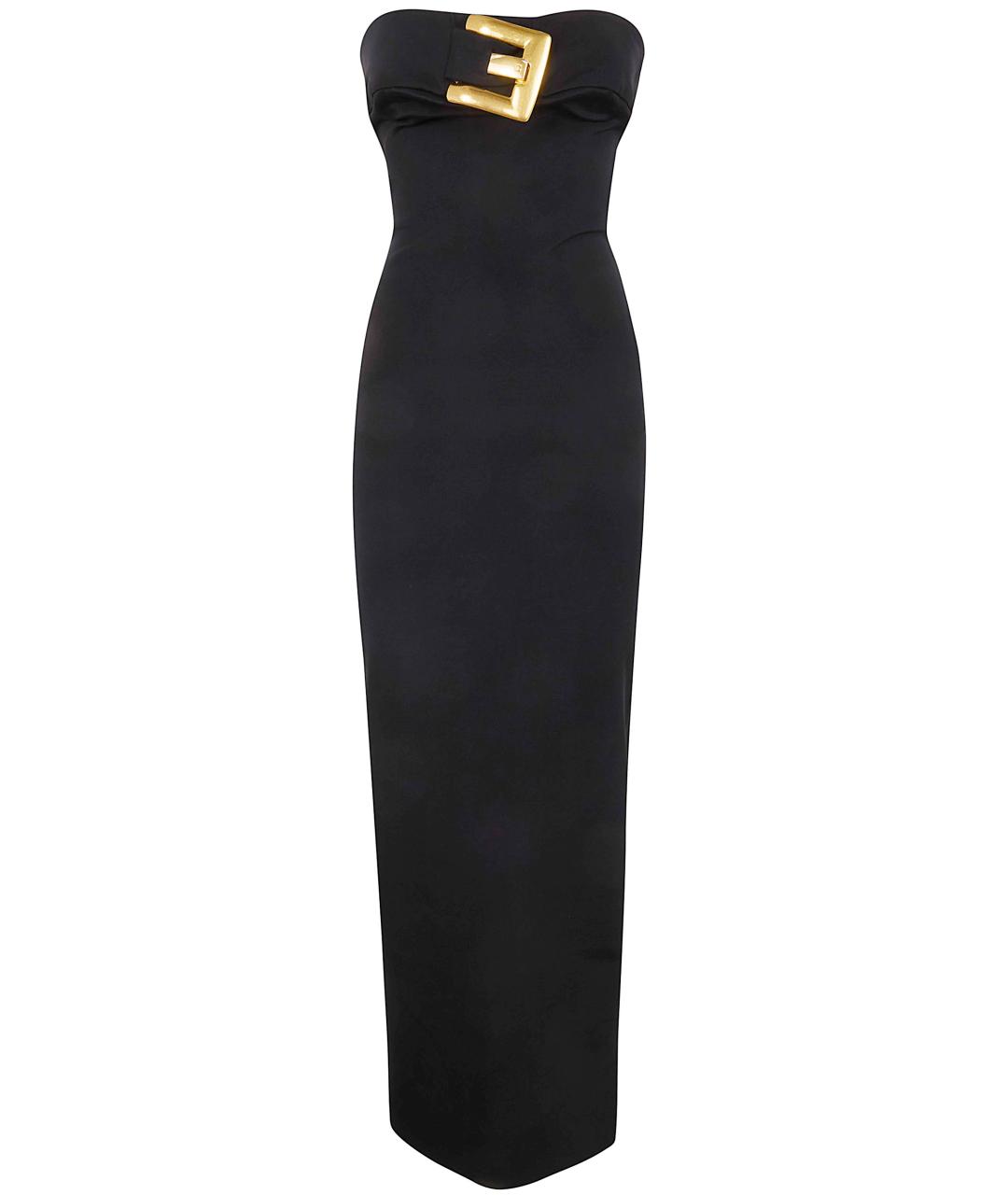 BALMAIN Черное полиамидовое вечернее платье, фото 1