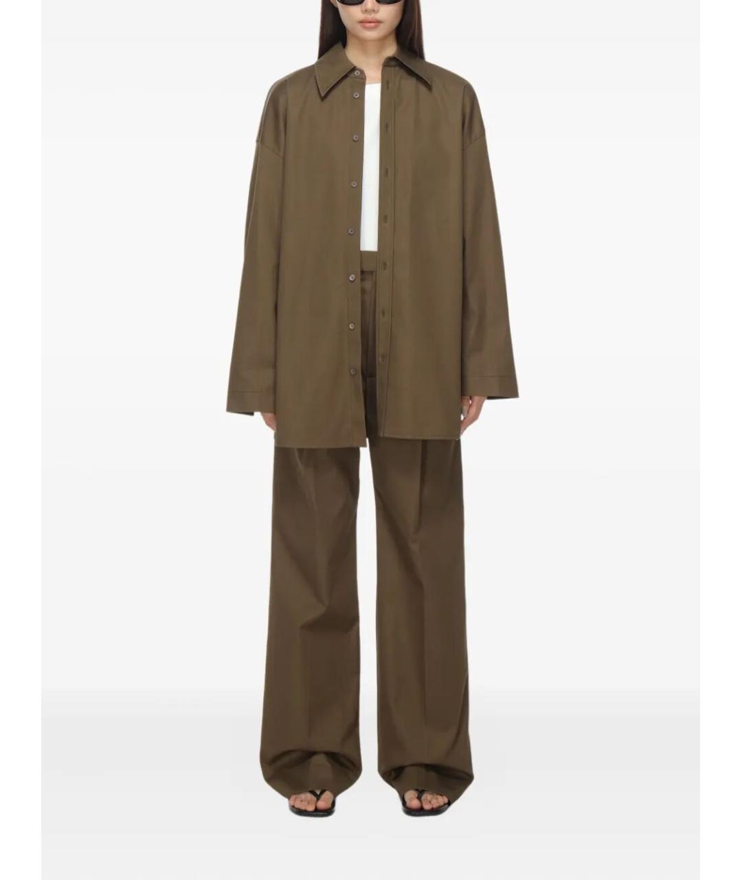 Carven Коричневая хлопковая рубашка, фото 2