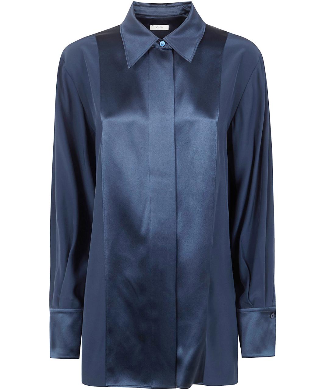 JOSEPH Синяя шелковая рубашка, фото 1
