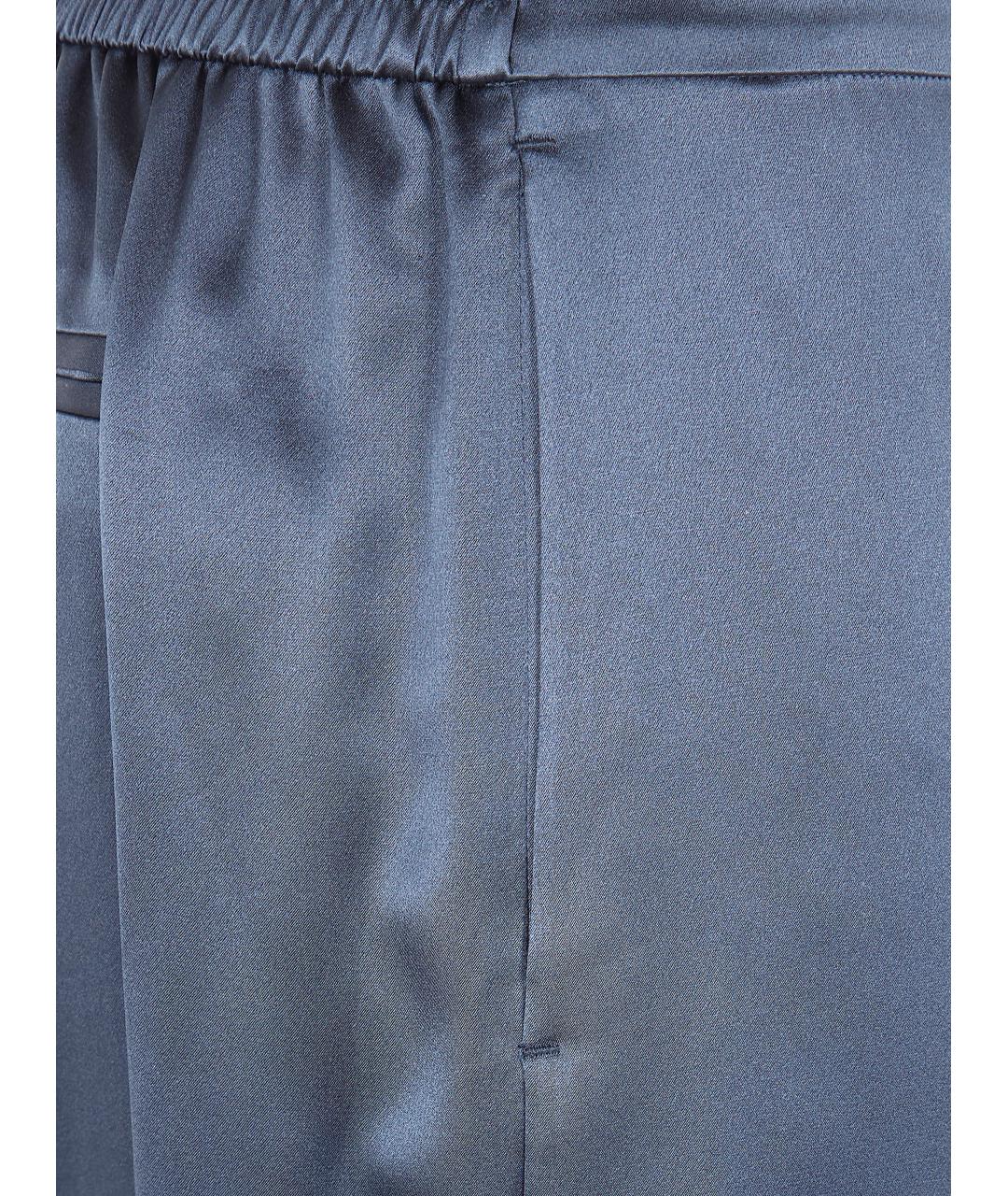 JOSEPH Синие шелковые прямые брюки, фото 3