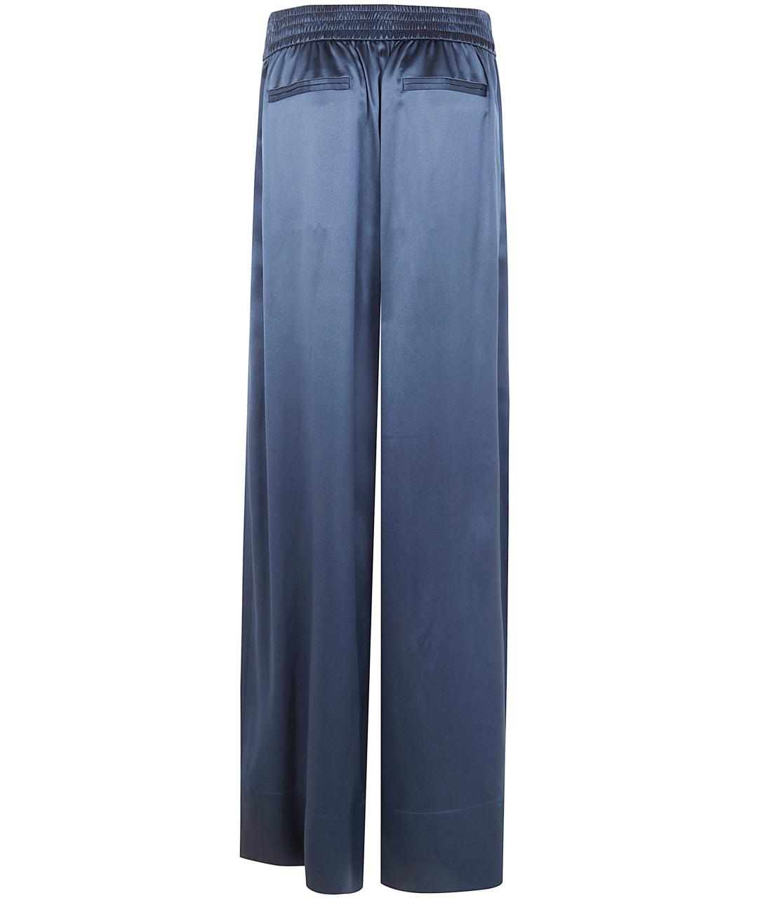 JOSEPH Синие шелковые прямые брюки, фото 2