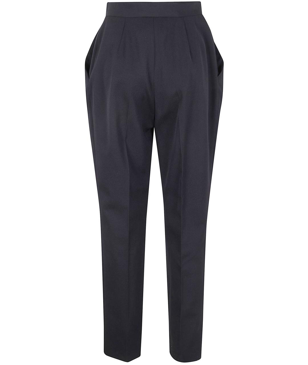 BALMAIN Черные шерстяные прямые брюки, фото 2