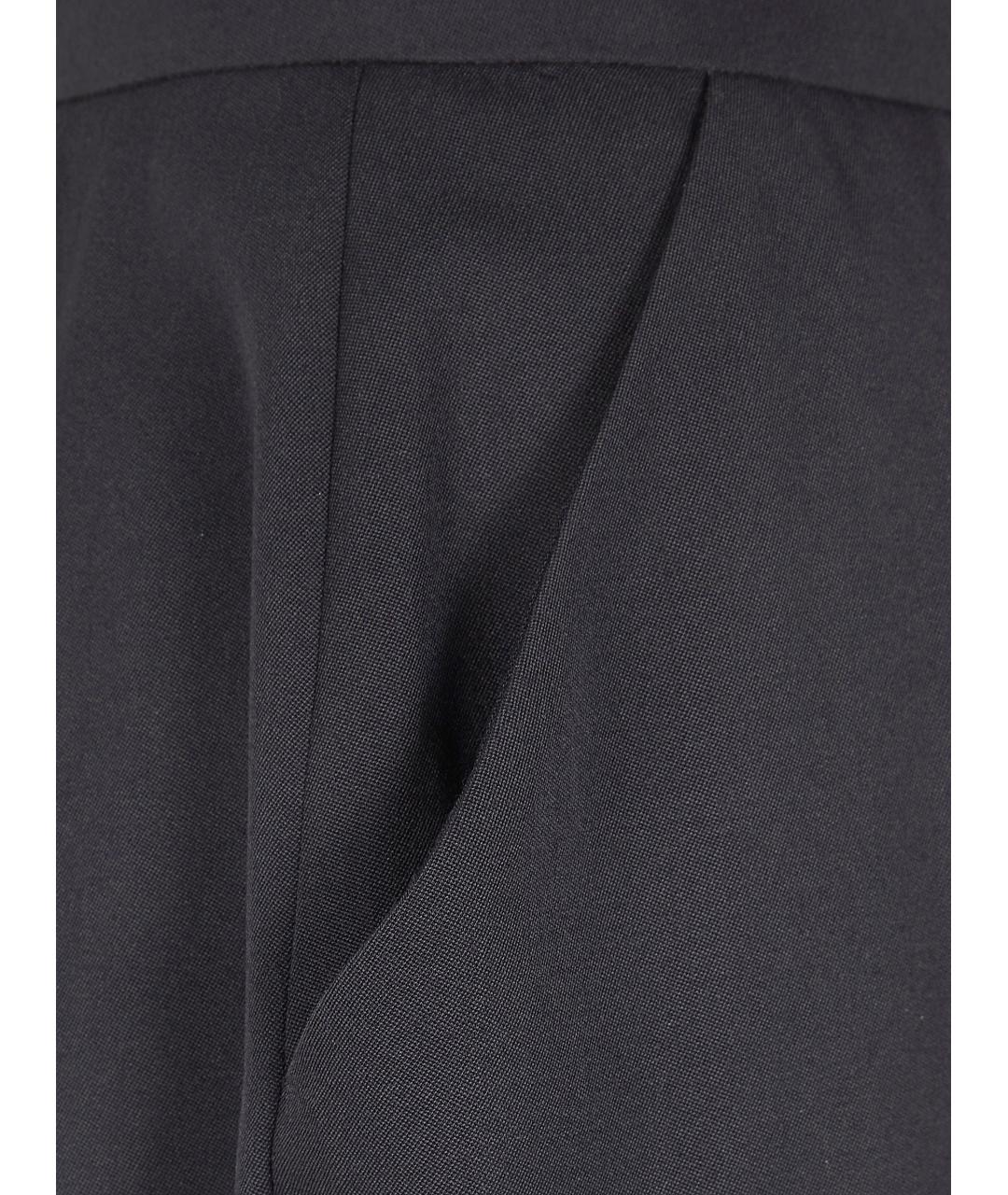 BALMAIN Черные шерстяные прямые брюки, фото 3