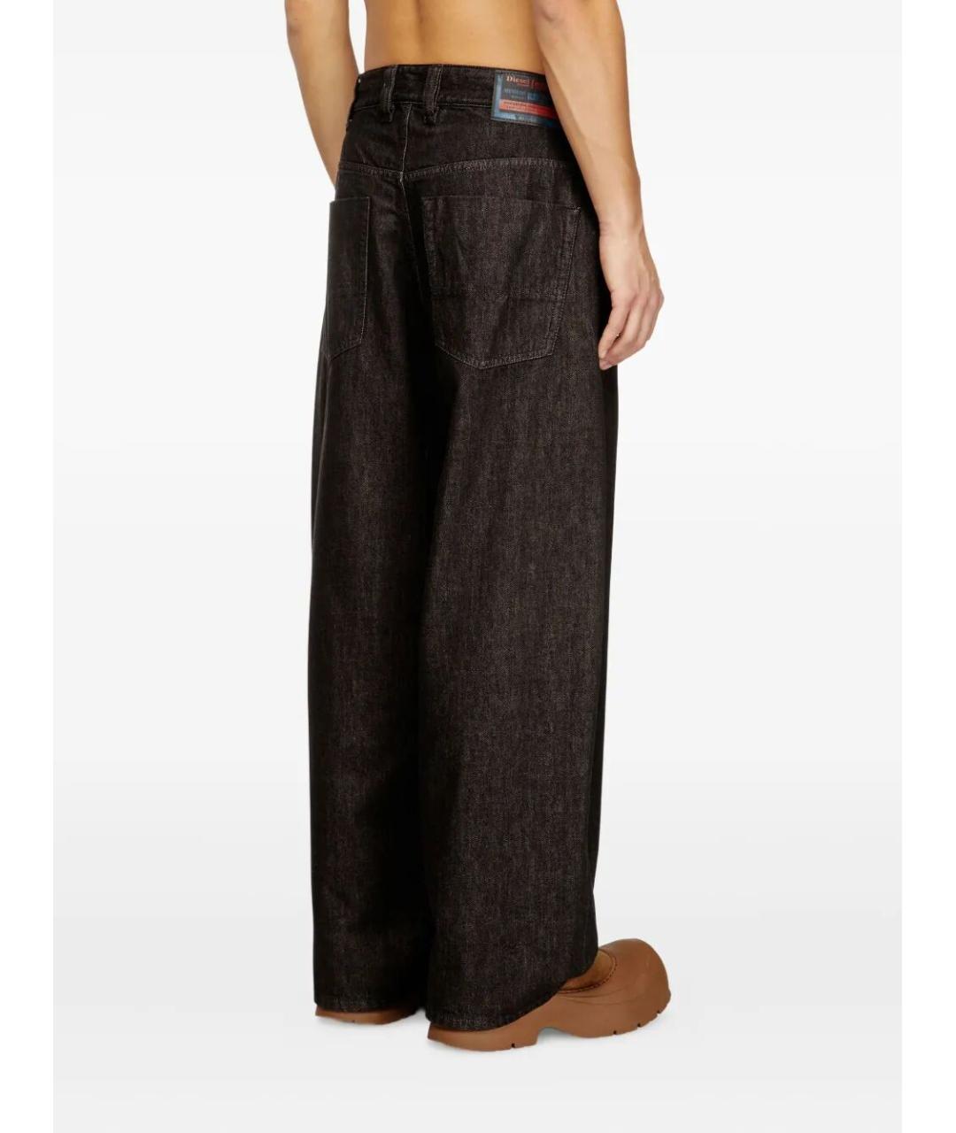 DIESEL Черные хлопковые прямые джинсы, фото 3