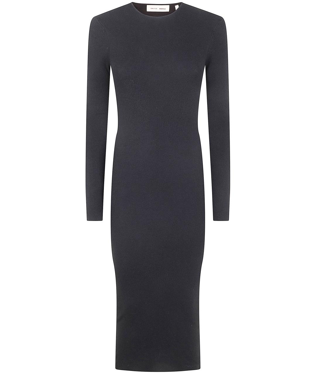 FEAR OF GOD ESSENTIALS Черное полиэстеровое повседневное платье, фото 1