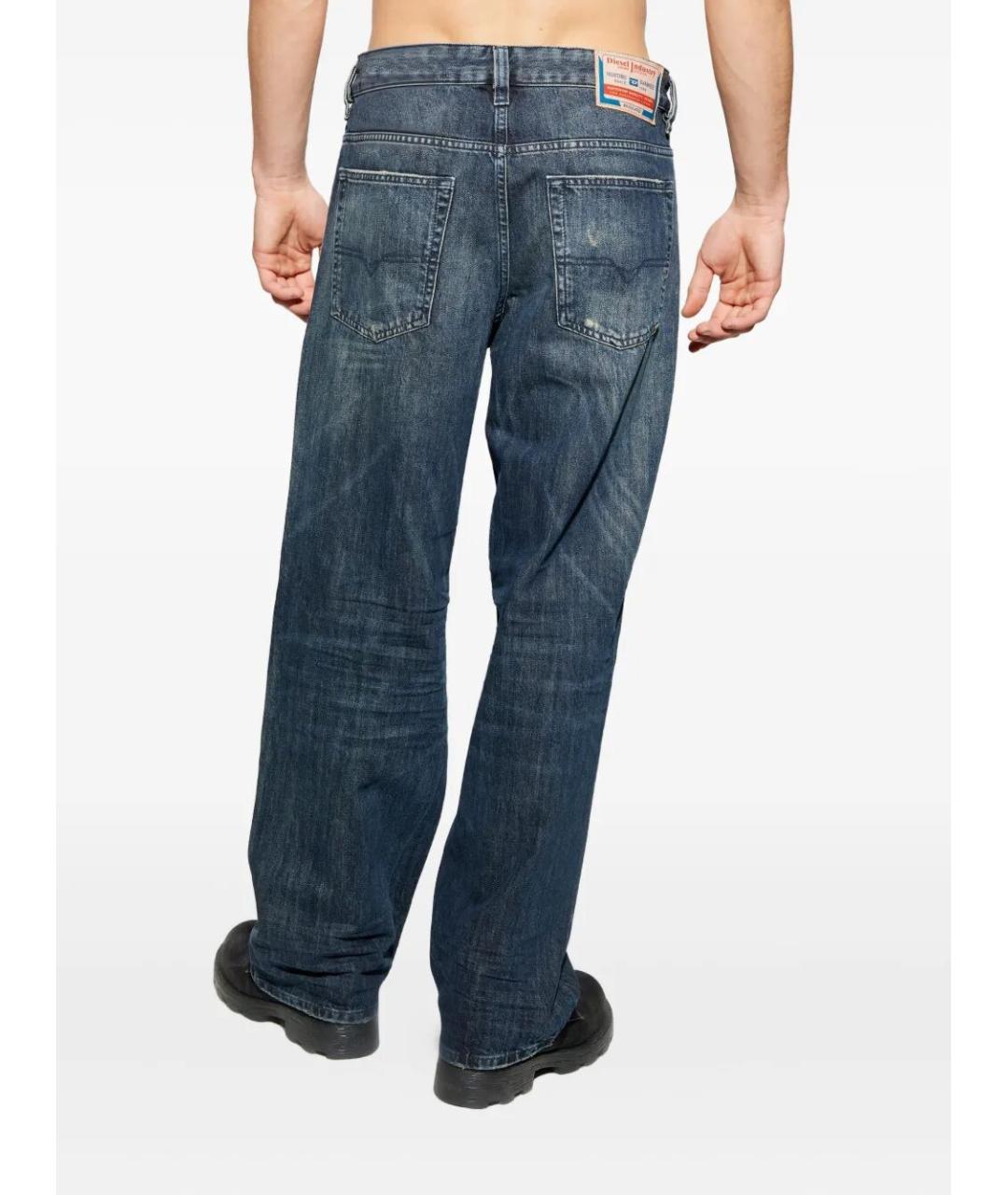 DIESEL Синие хлопковые прямые джинсы, фото 3