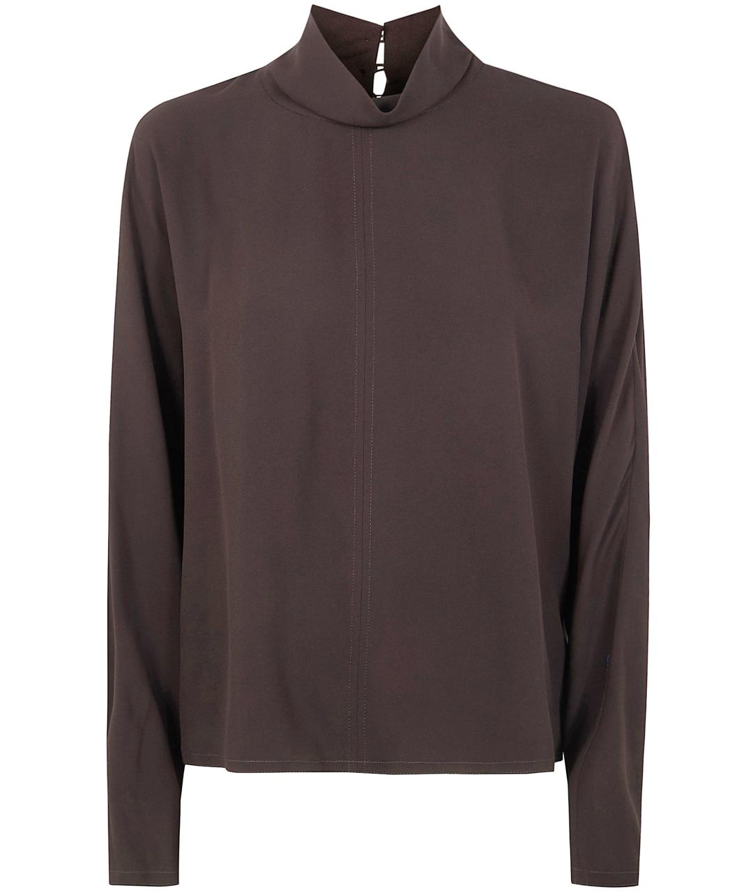 JOSEPH Коричневая шелковая блузы, фото 1