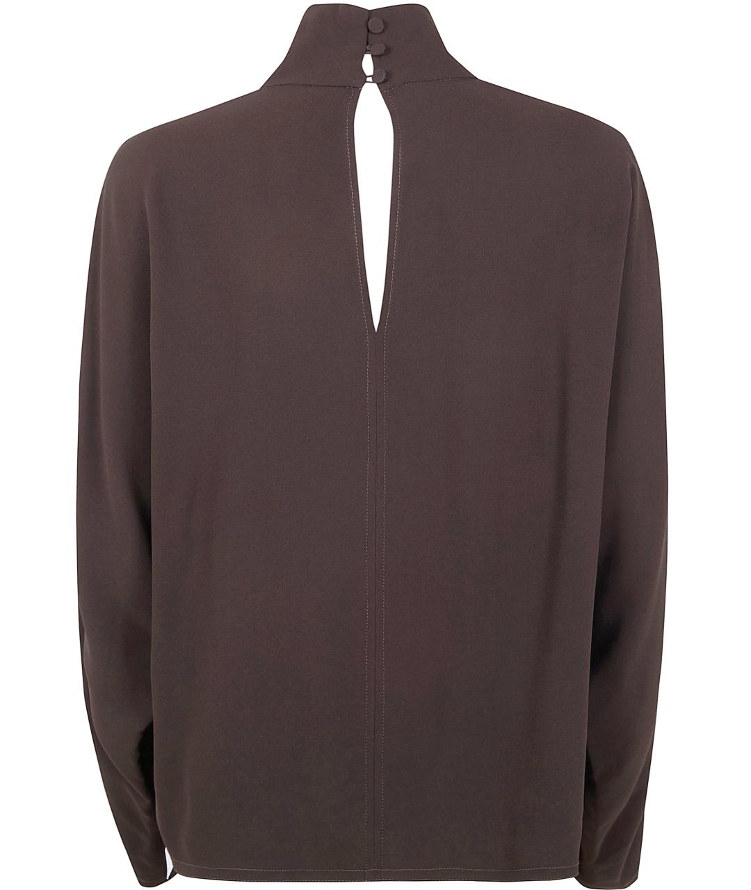 JOSEPH Коричневая шелковая блузы, фото 2