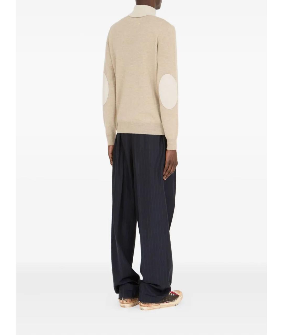 MAISON MARGIELA Бежевый шерстяной джемпер / свитер, фото 3