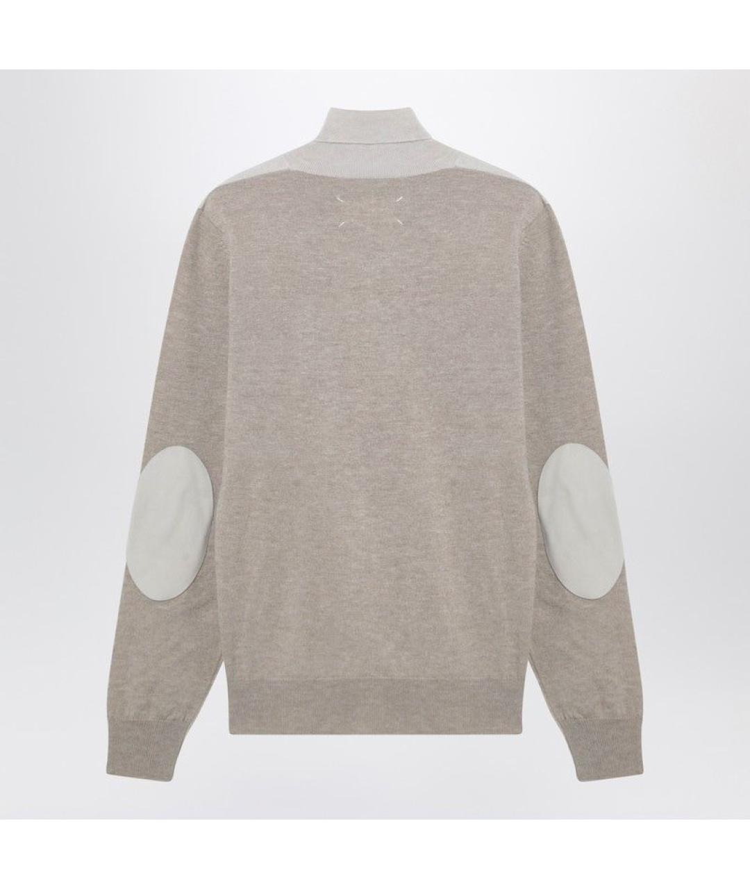 MAISON MARGIELA Бежевый шерстяной джемпер / свитер, фото 2