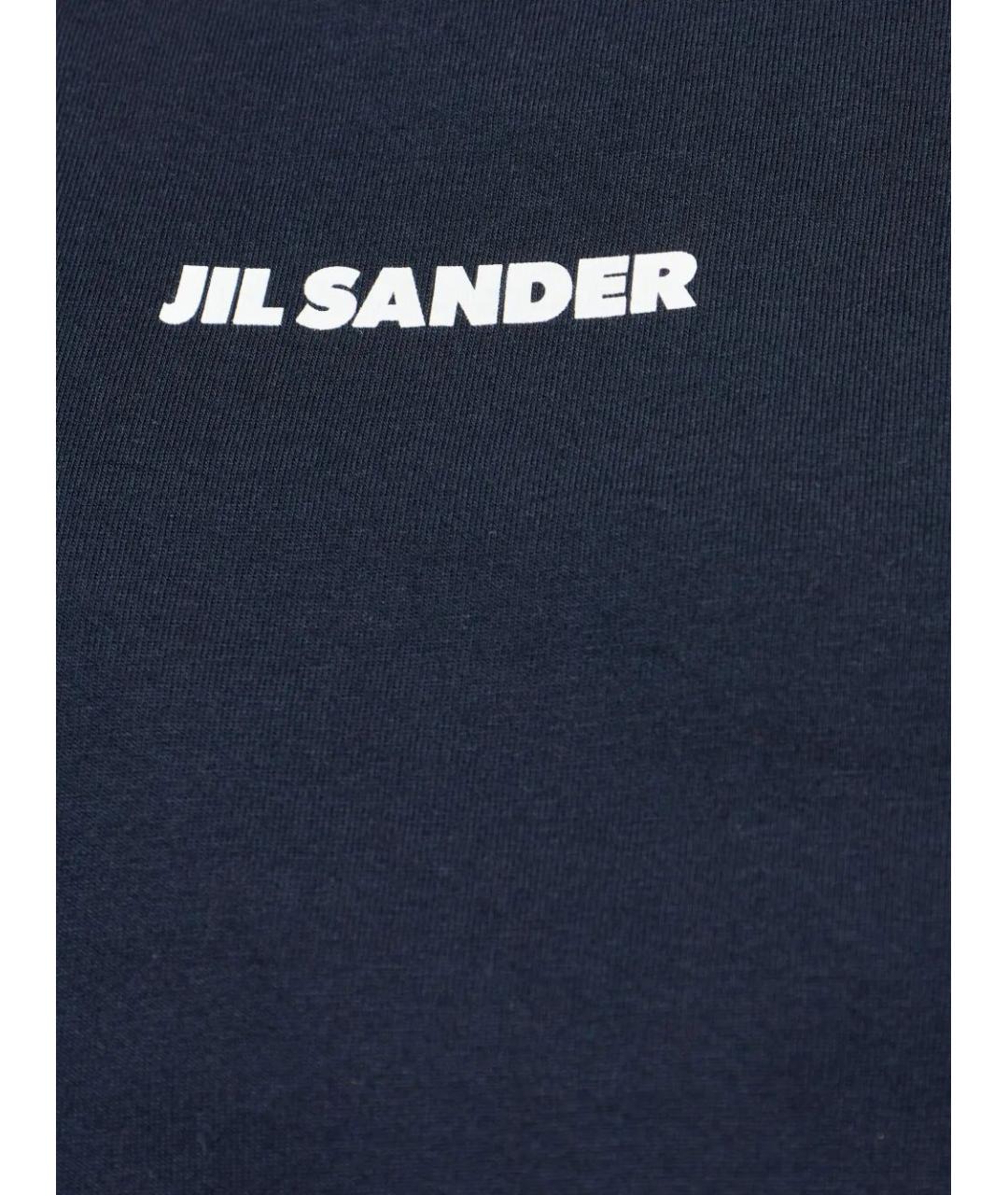 JIL SANDER Синяя хлопковая футболка, фото 5