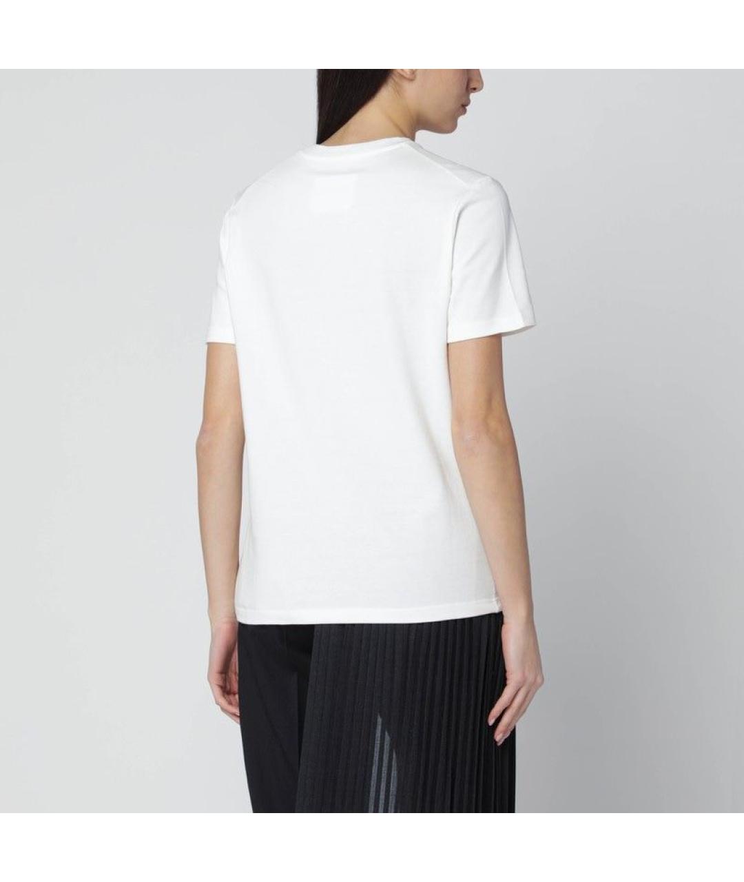 JIL SANDER Белая хлопковая футболка, фото 3