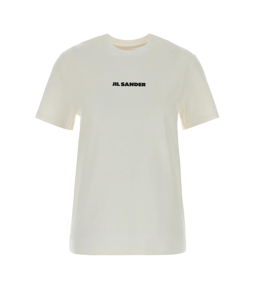 JIL SANDER Белая хлопковая футболка, фото 1