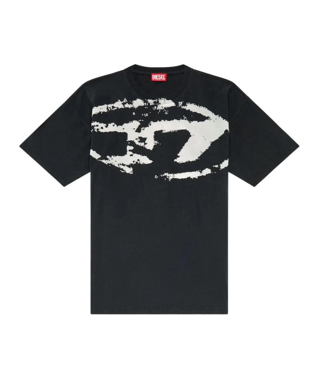 DIESEL Черная хлопковая футболка, фото 1