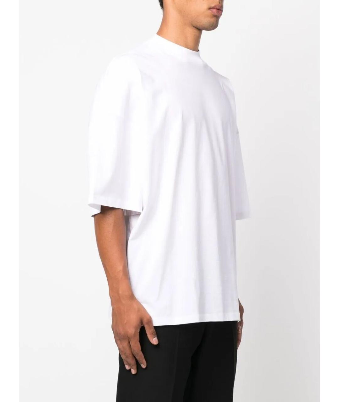 JIL SANDER Белая хлопковая футболка, фото 3