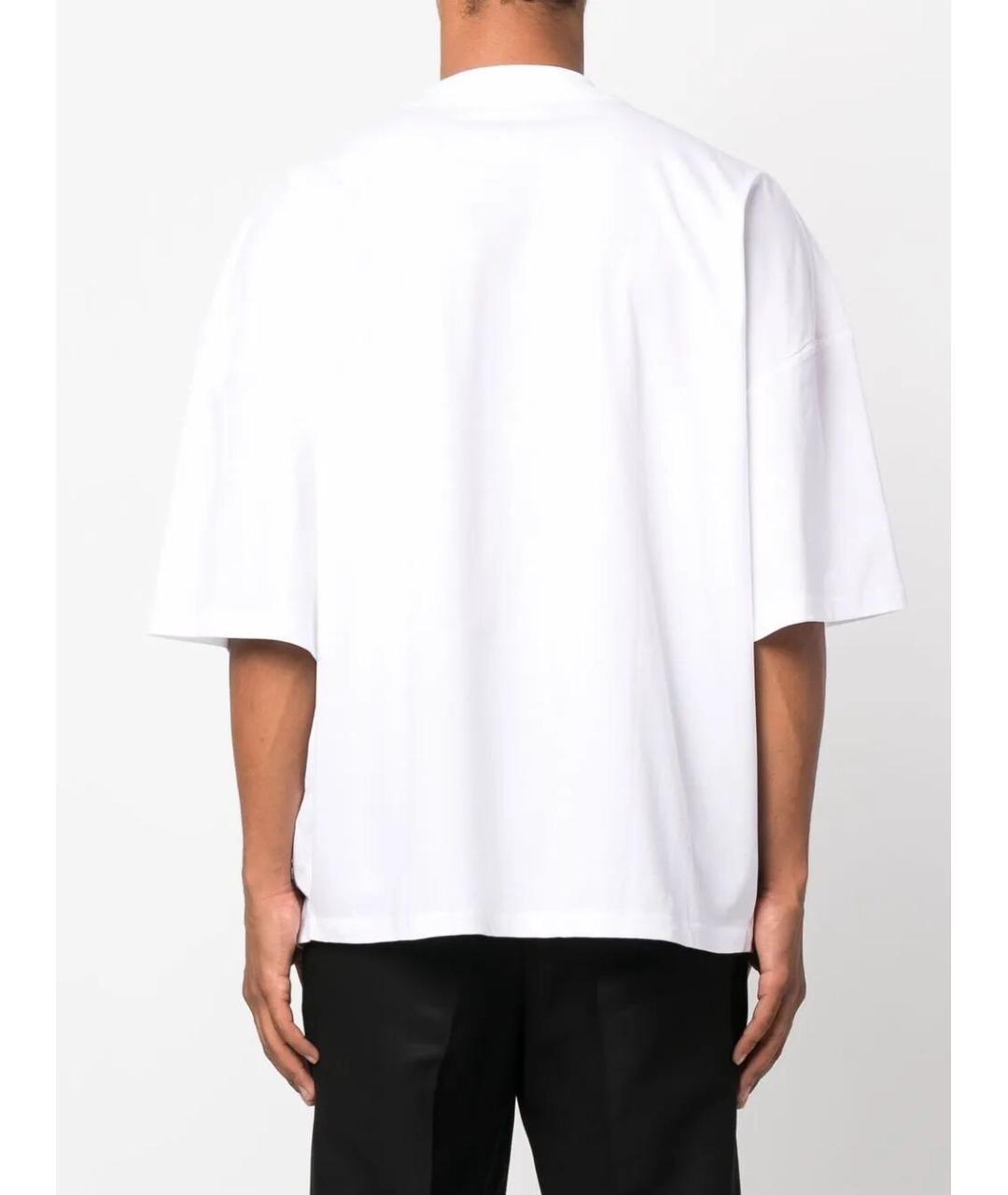 JIL SANDER Белая хлопковая футболка, фото 4