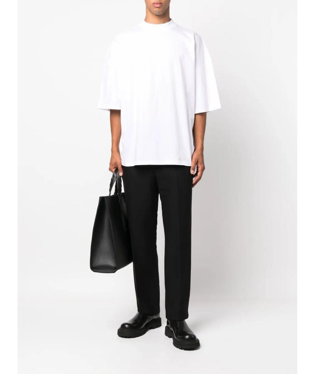 JIL SANDER Белая хлопковая футболка, фото 2