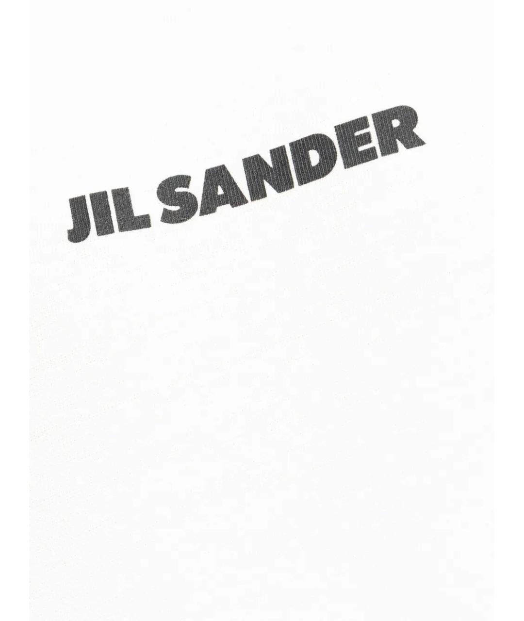 JIL SANDER Белая хлопковая футболка, фото 3