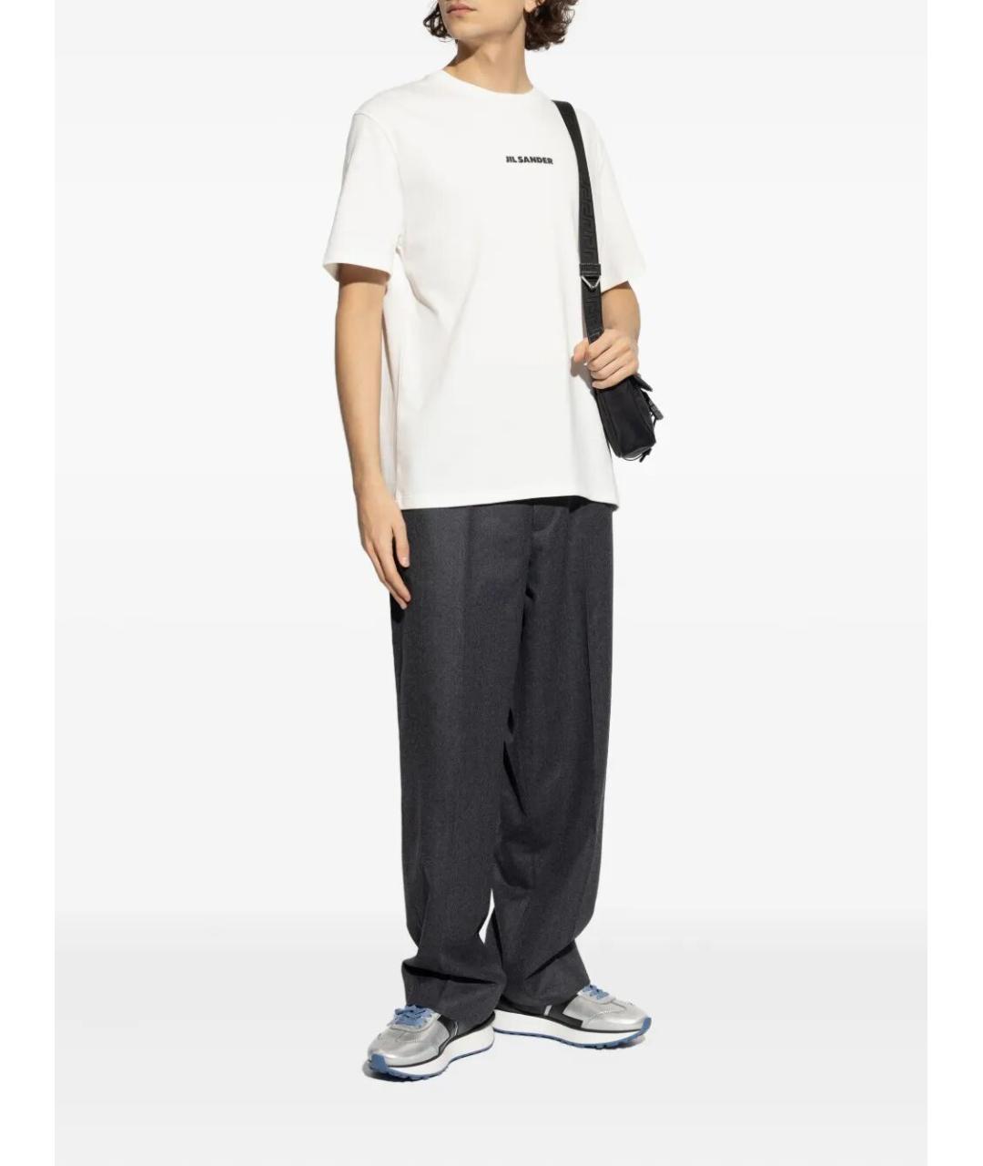 JIL SANDER Белая хлопковая футболка, фото 2