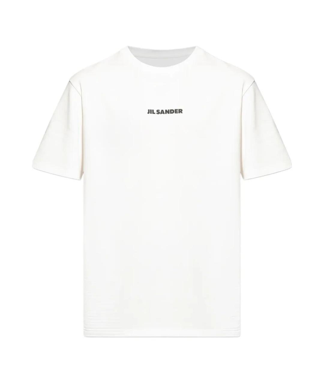 JIL SANDER Белая хлопковая футболка, фото 1
