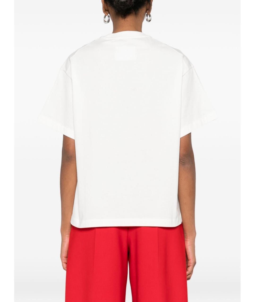 JIL SANDER Белая хлопковая футболка, фото 2