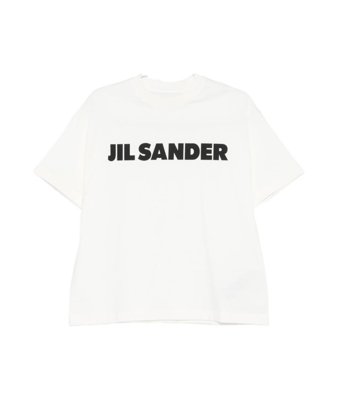 JIL SANDER Белая хлопковая футболка, фото 1