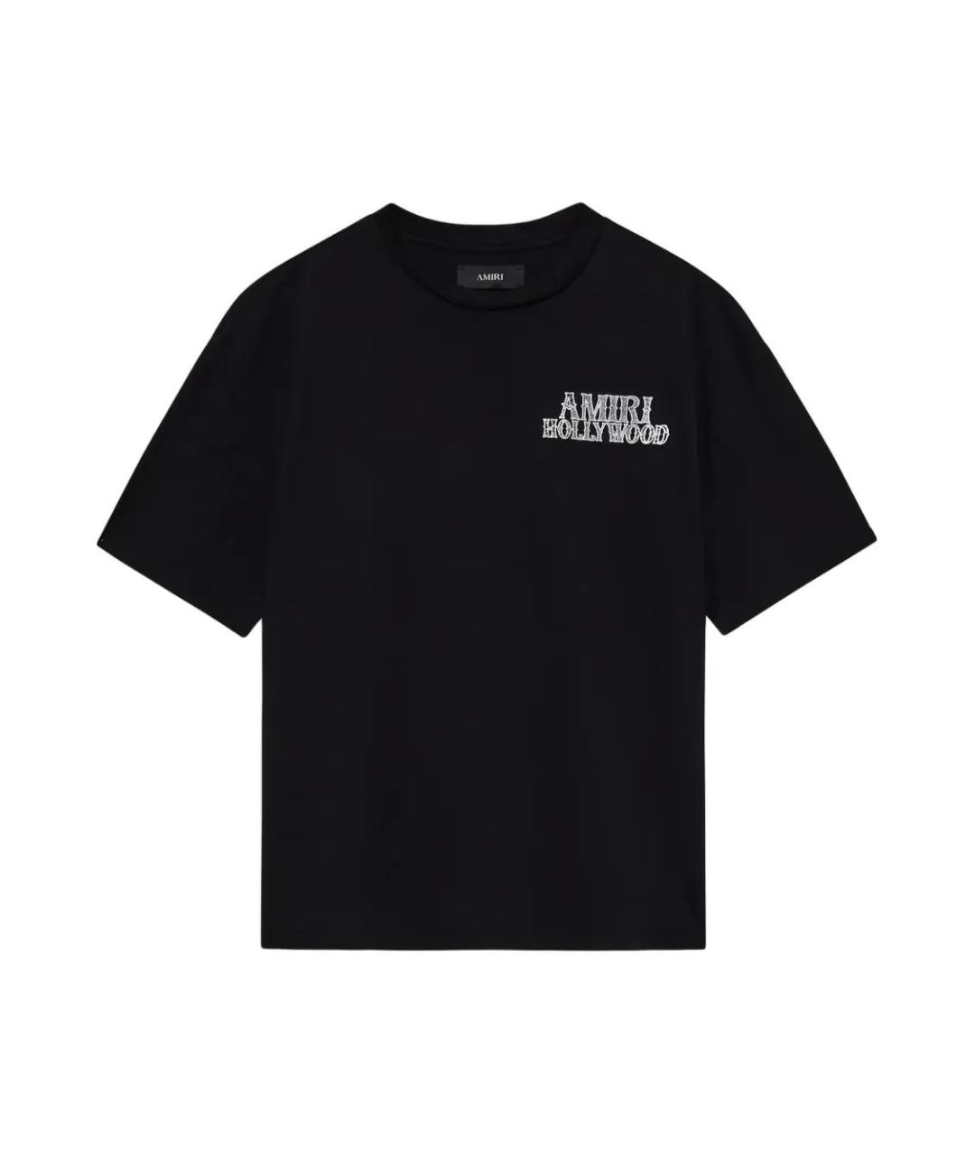 AMIRI Черная хлопковая футболка, фото 1