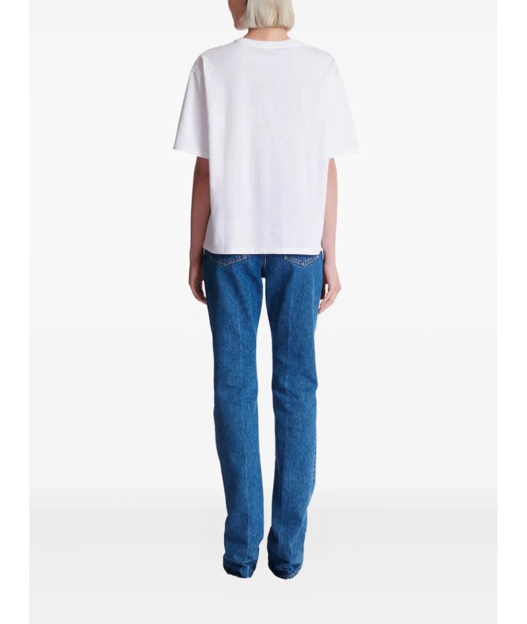 BALMAIN Белая хлопковая футболка, фото 4