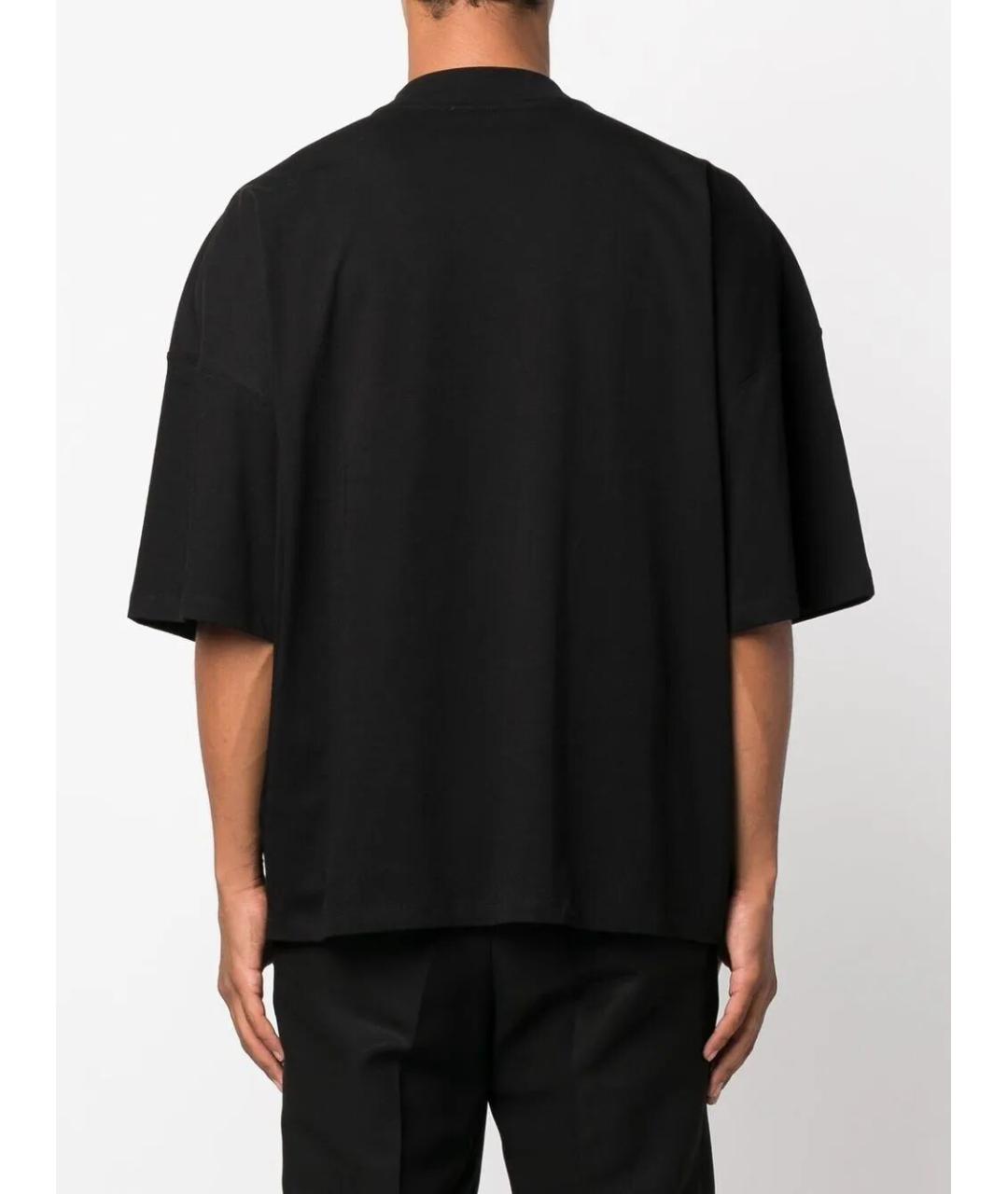 JIL SANDER Черная хлопковая футболка, фото 5