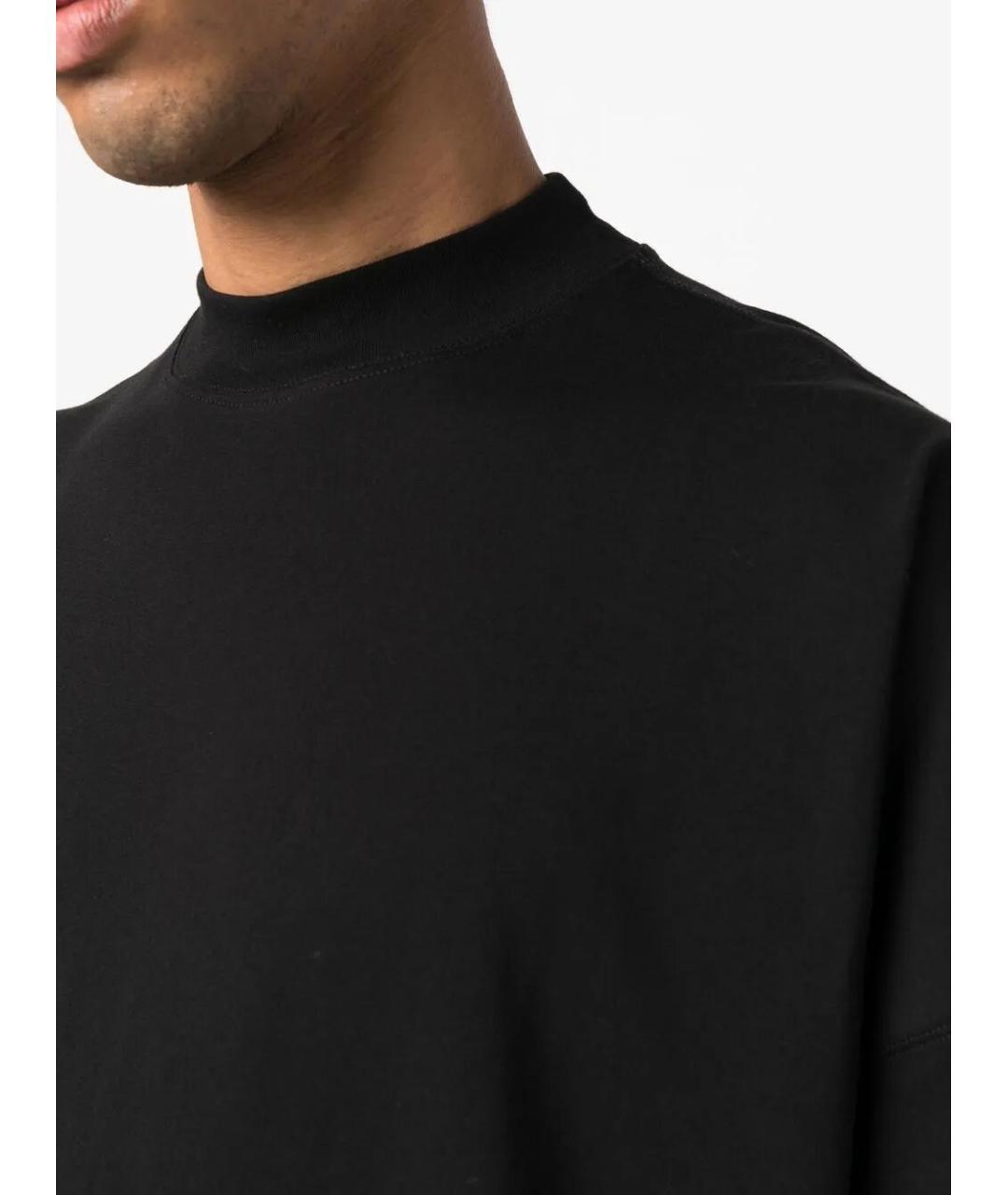 JIL SANDER Черная хлопковая футболка, фото 4