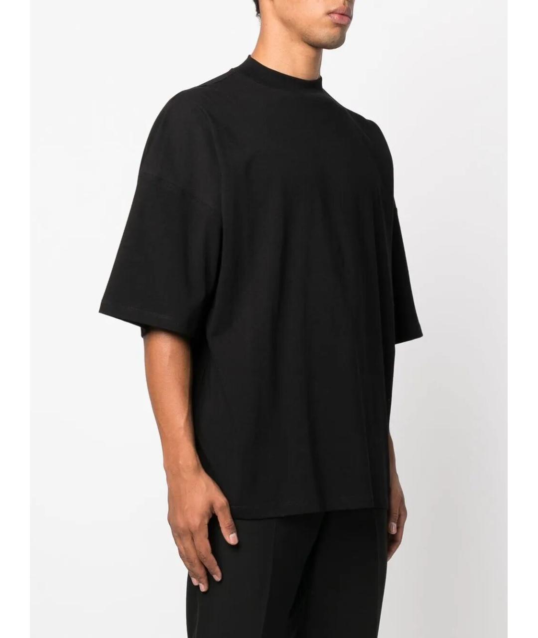 JIL SANDER Черная хлопковая футболка, фото 3