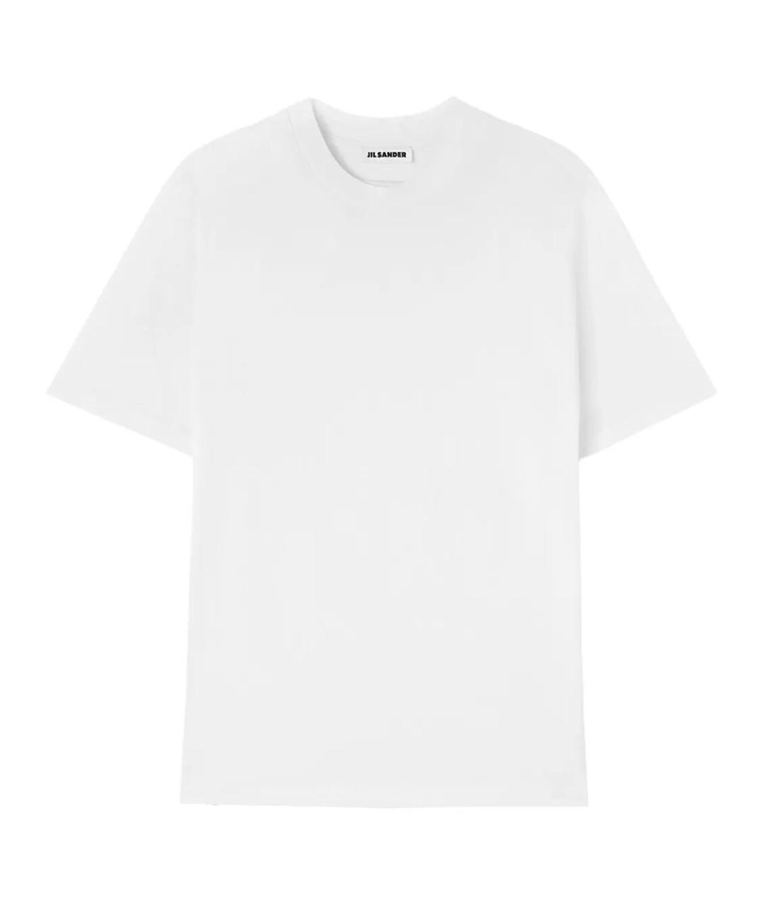 JIL SANDER Белая хлопковая футболка, фото 1