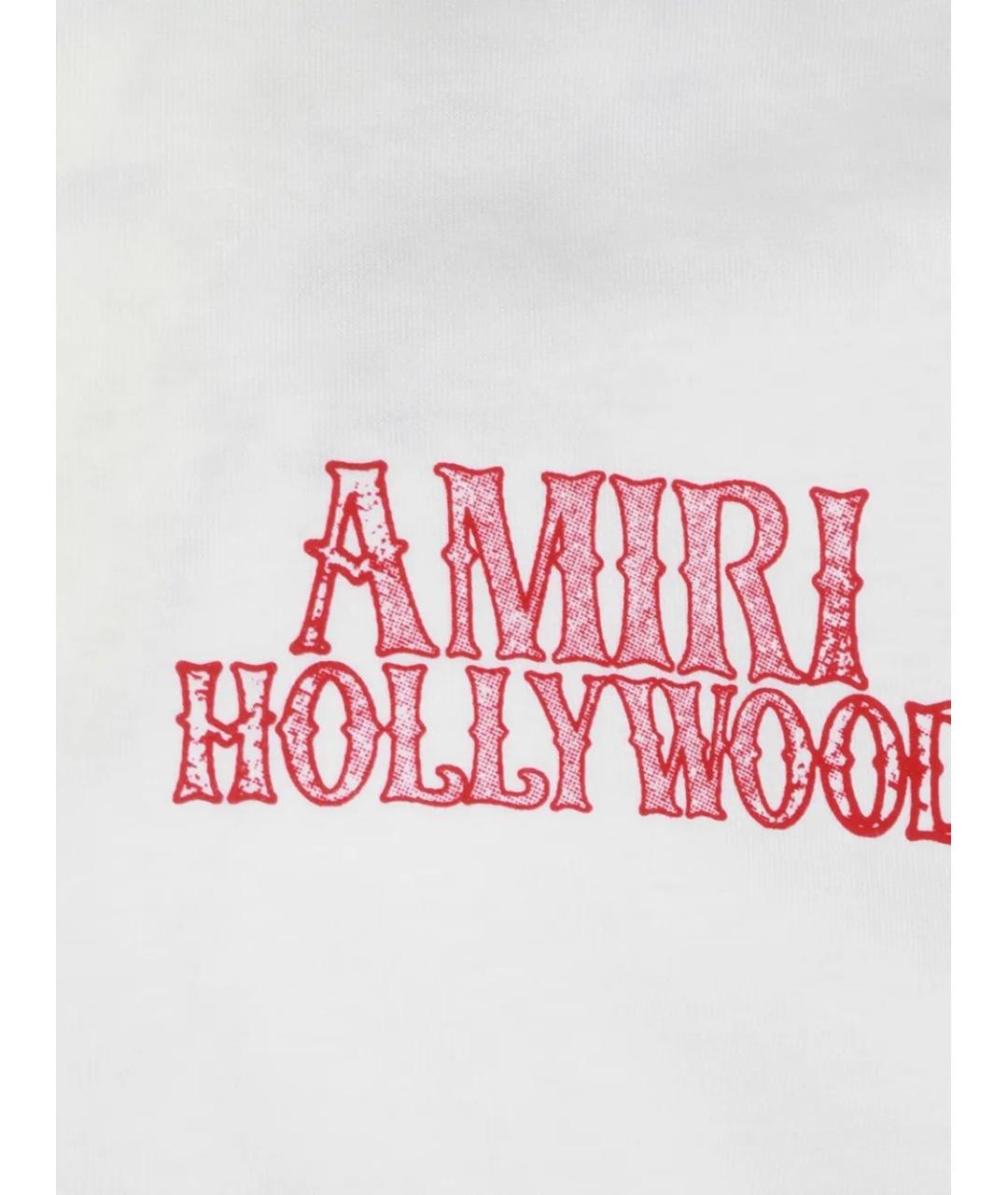 AMIRI Белая хлопковая футболка, фото 3