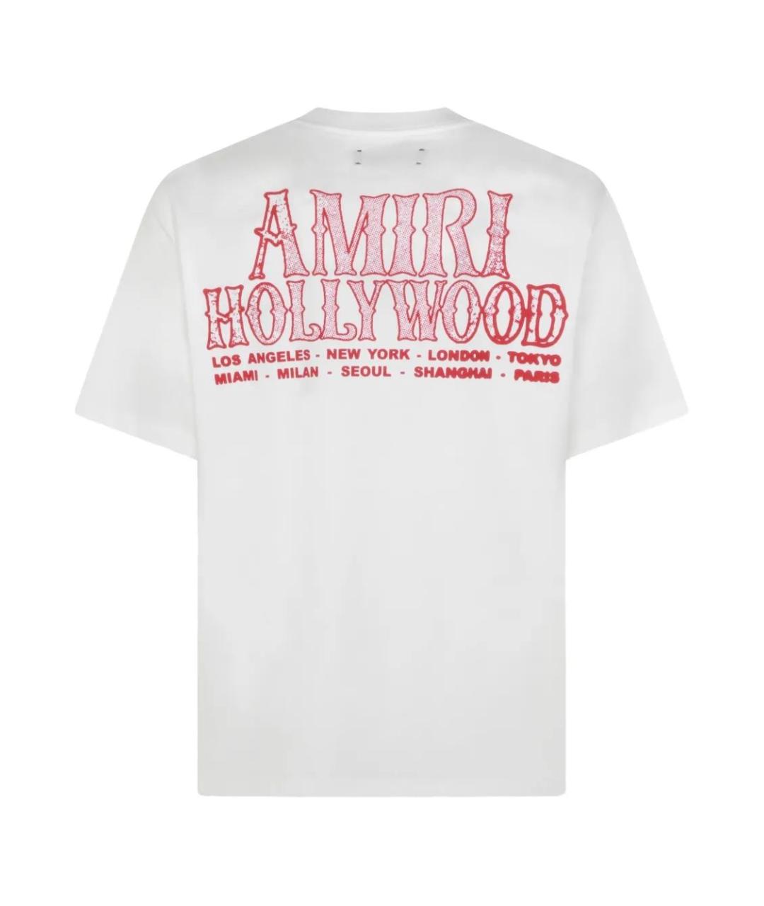 AMIRI Белая хлопковая футболка, фото 2