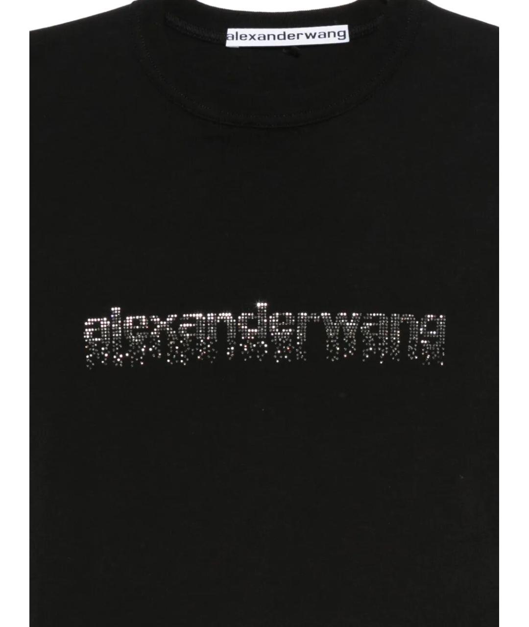 ALEXANDER WANG Черная хлопковая футболка, фото 3