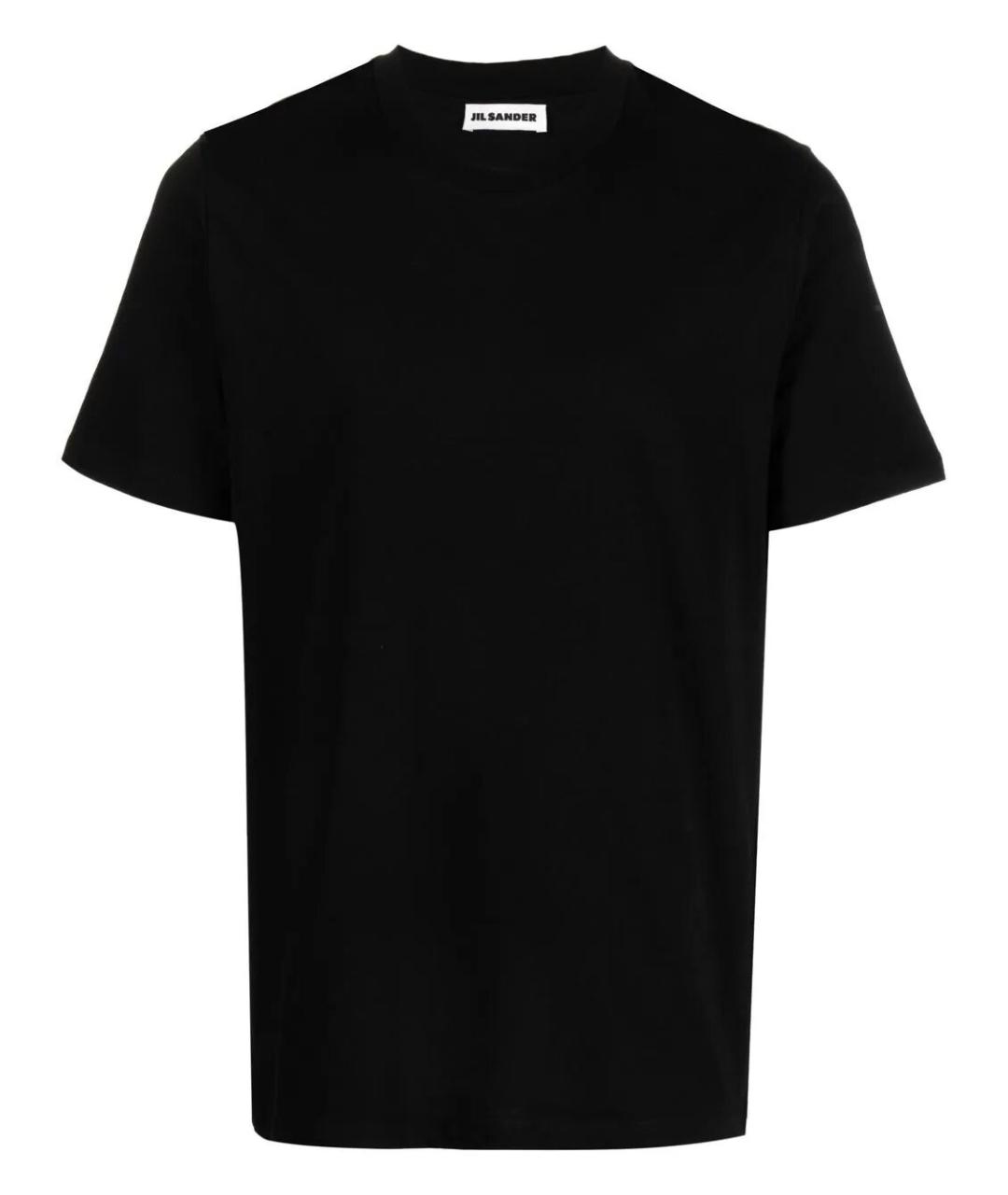 JIL SANDER Черная хлопковая футболка, фото 1