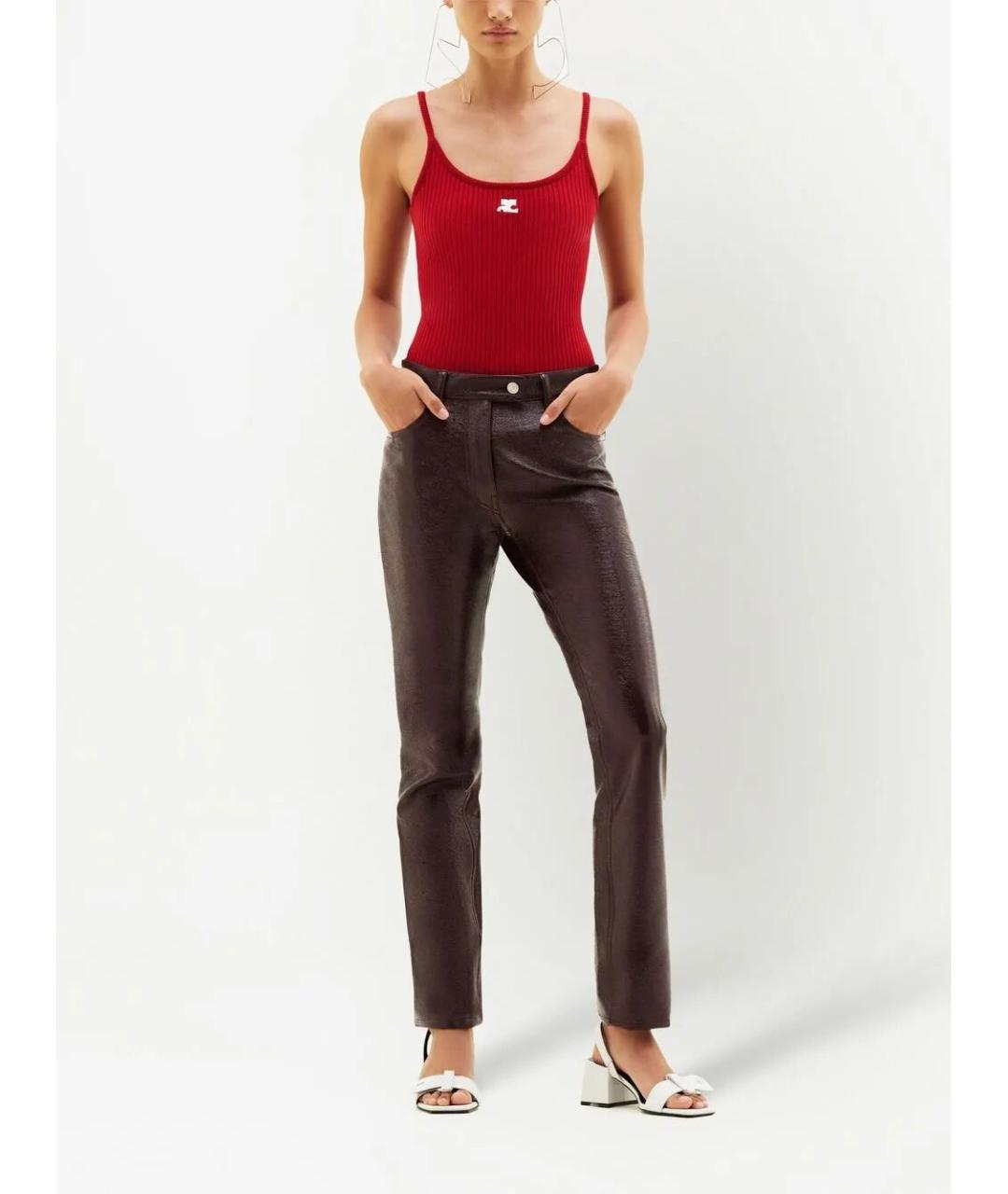 COURREGES Красная полиэстеровая майка, фото 2