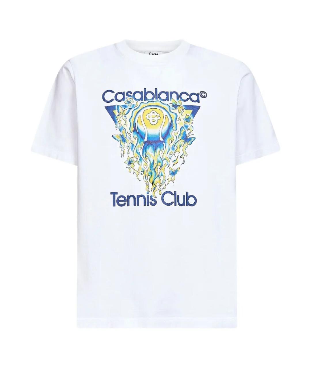 CASABLANCA Белая хлопковая футболка, фото 1
