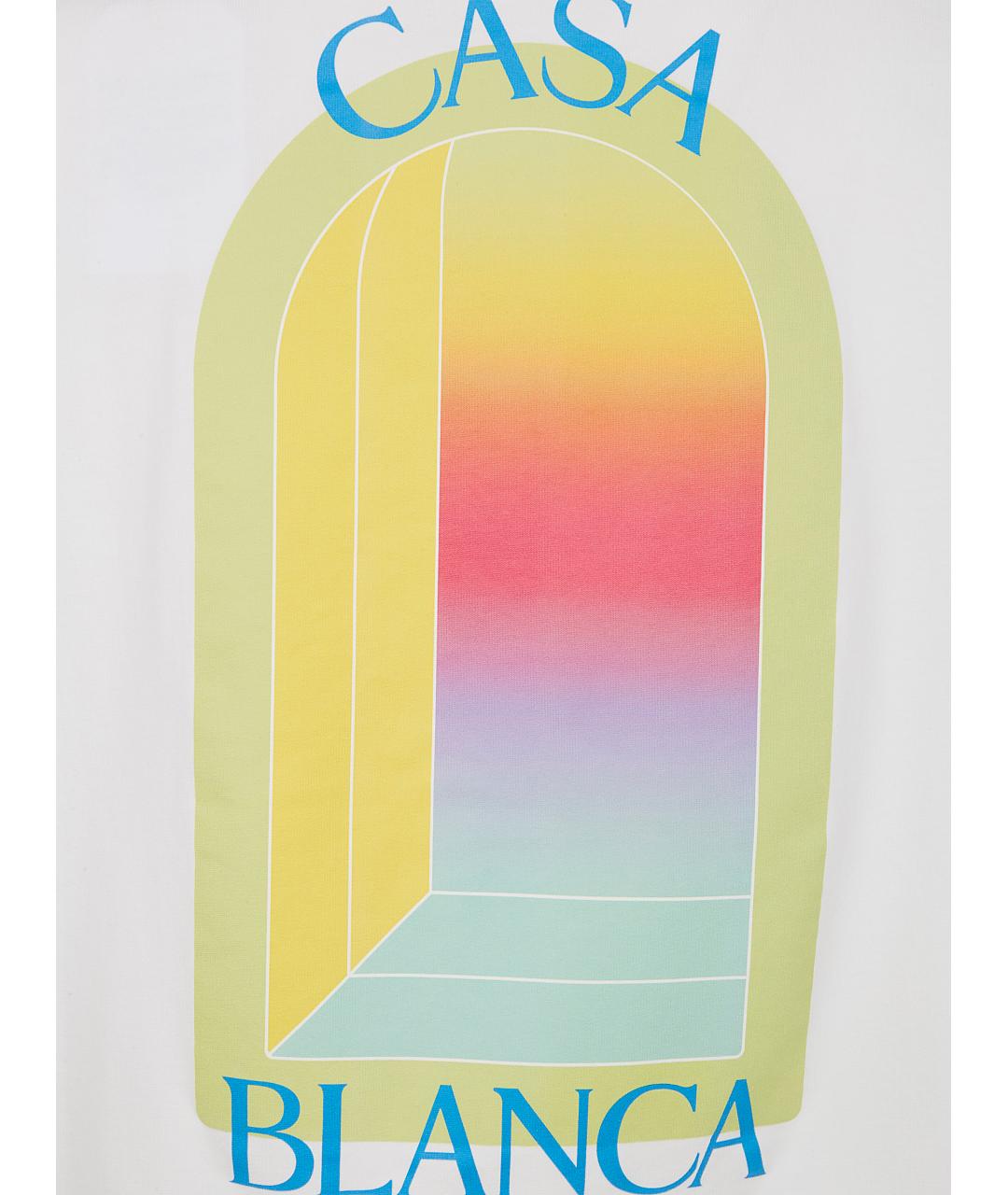 CASABLANCA Белая хлопковая футболка, фото 3