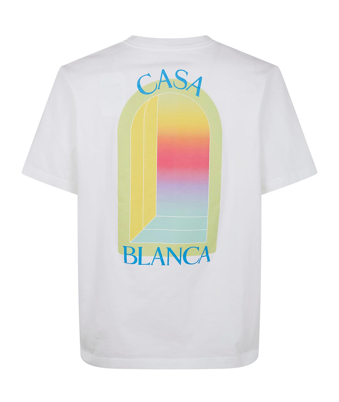 CASABLANCA Белая хлопковая футболка, фото 2