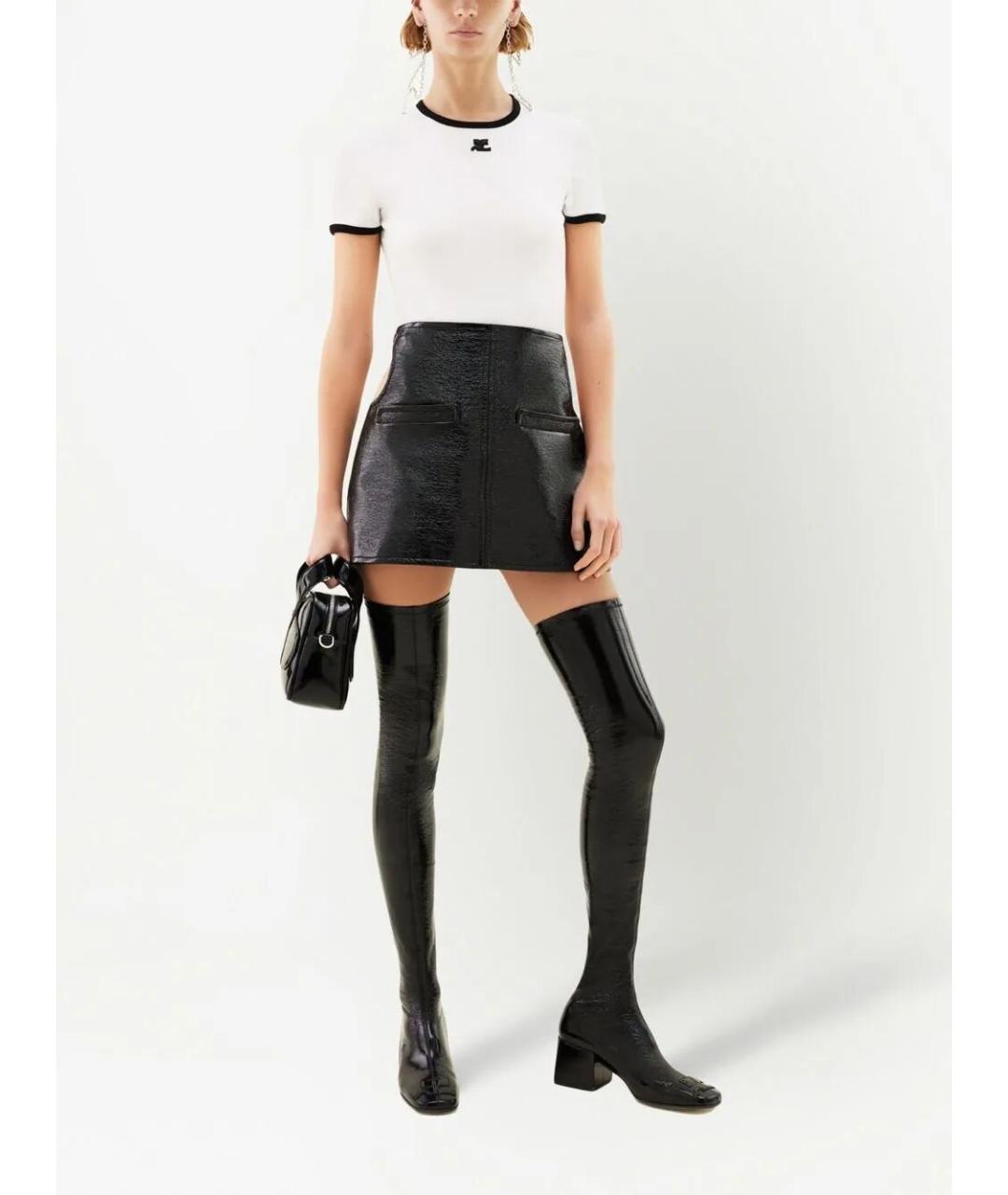 COURREGES Белая хлопковая футболка, фото 4