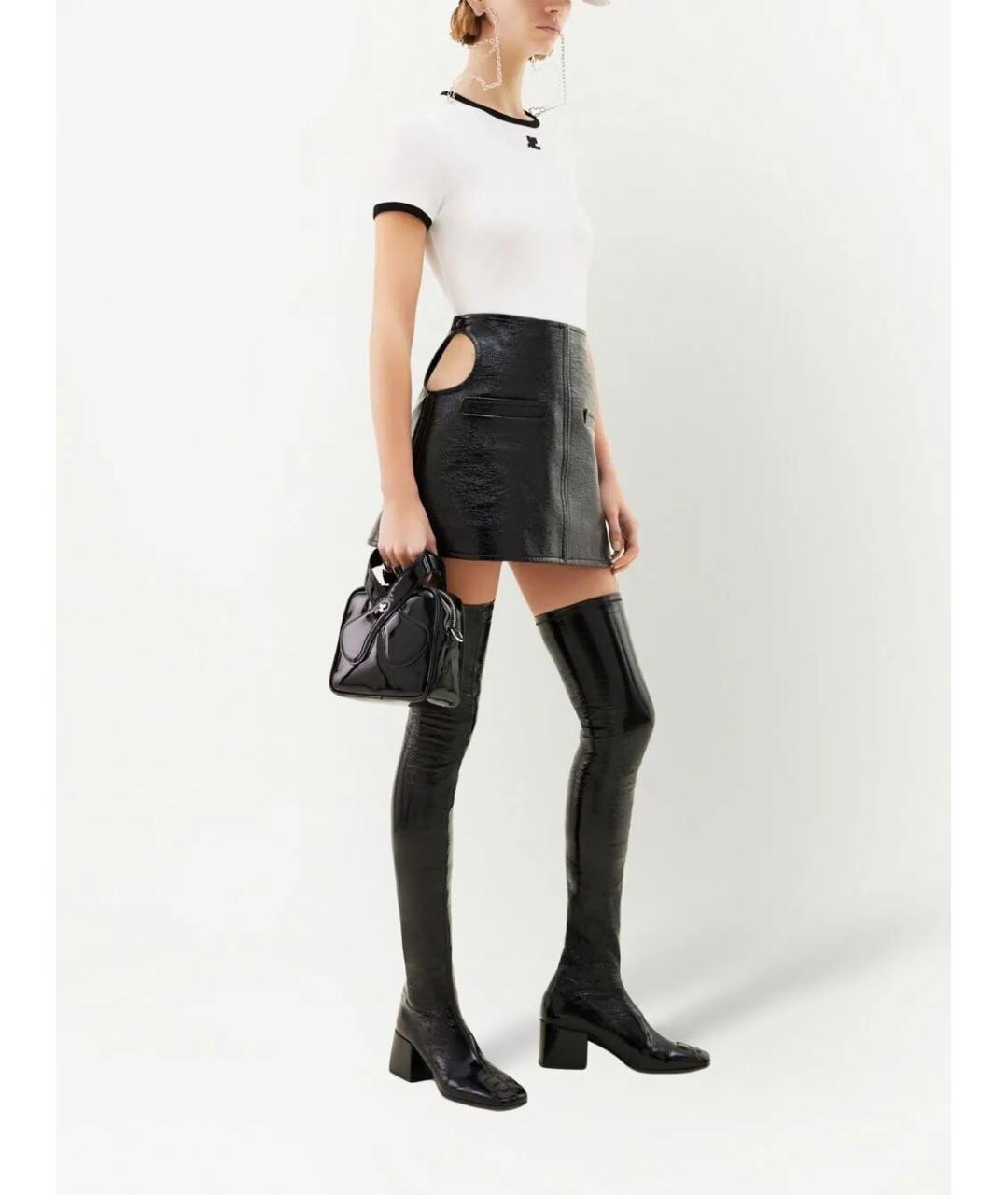 COURREGES Белая хлопковая футболка, фото 3