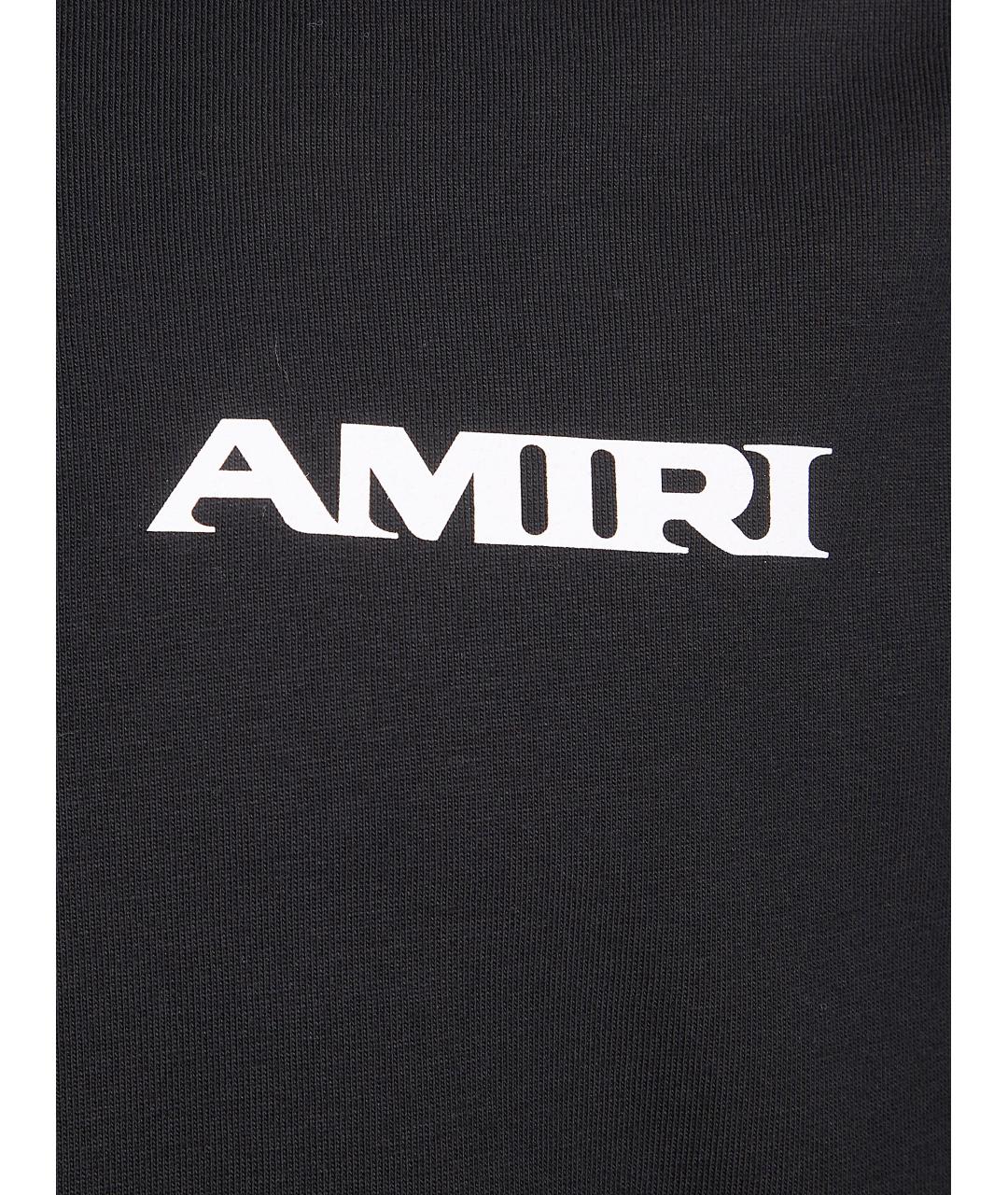 AMIRI Черная хлопковая футболка, фото 3