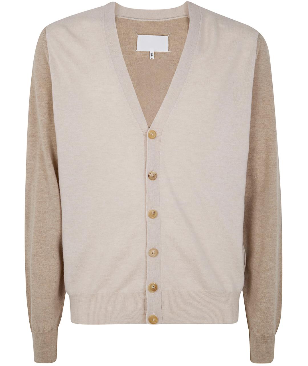 MAISON MARGIELA Бежевый шерстяной кардиган, фото 5