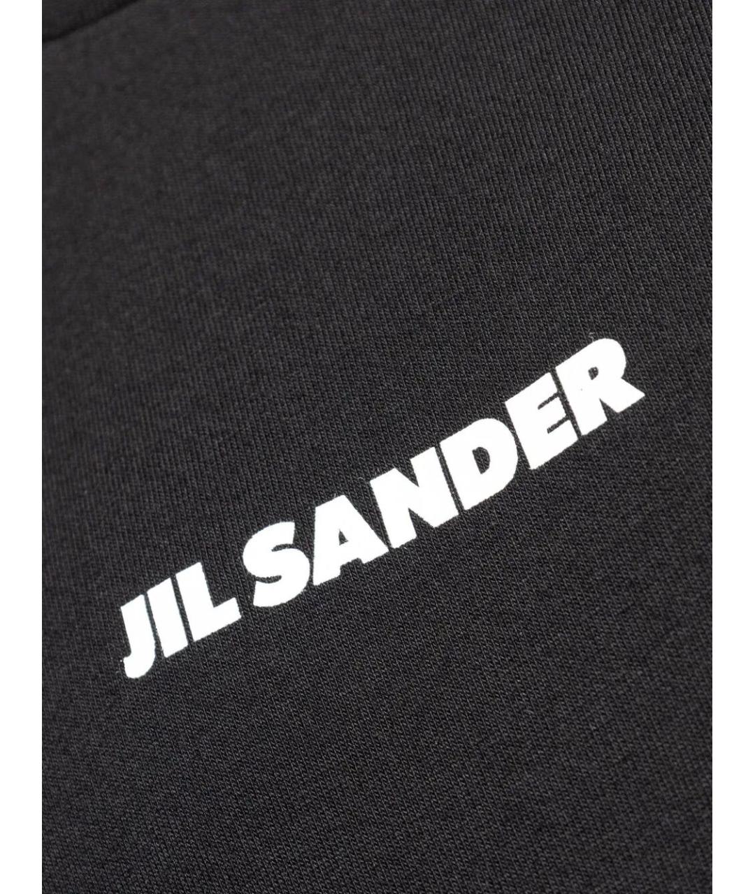 JIL SANDER Черная хлопковая футболка, фото 4