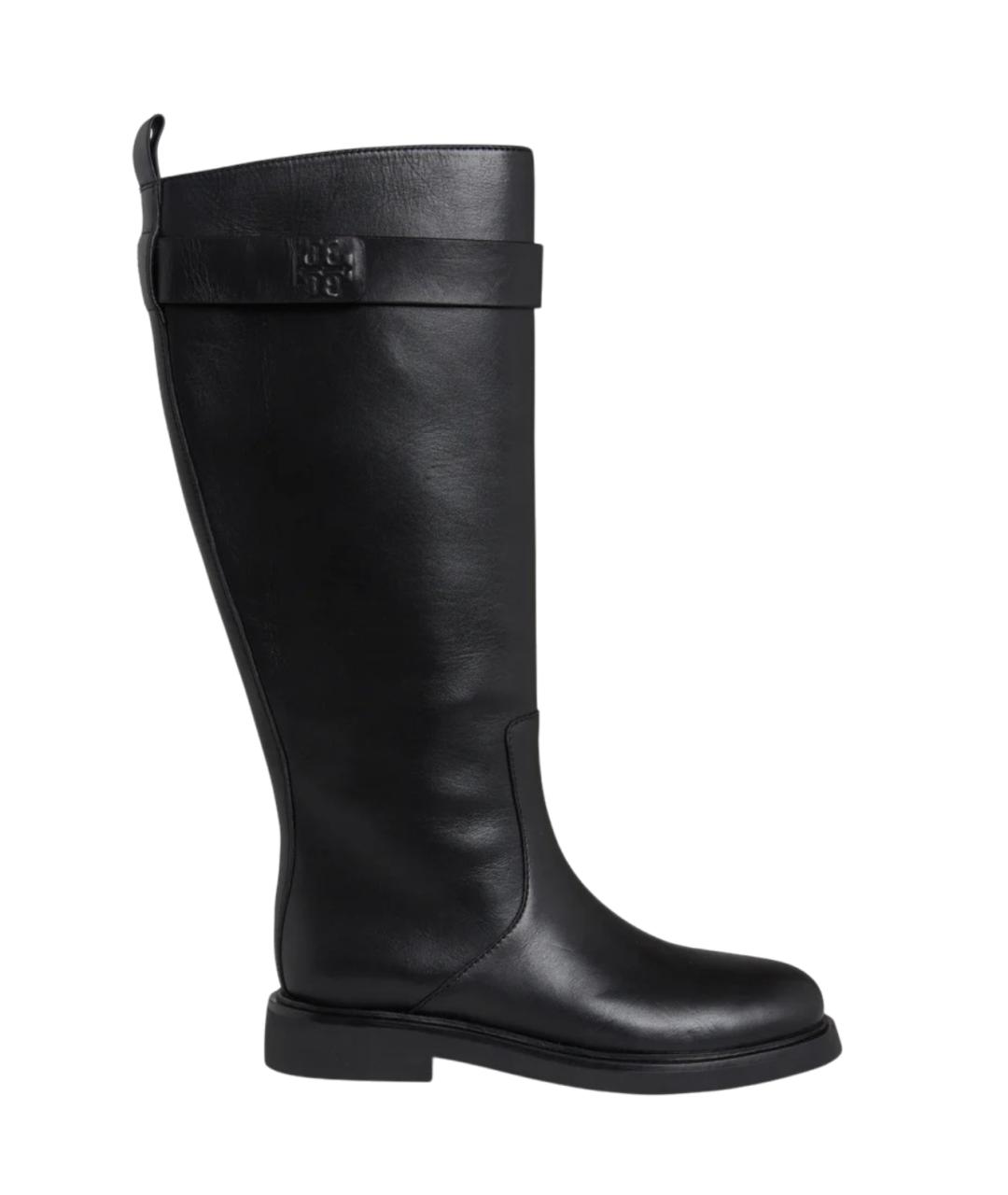 TORY BURCH Черные кожаные сапоги, фото 1